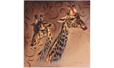 Wandbild »Giraffen Porträt«, Wildtiere, (1 St.)