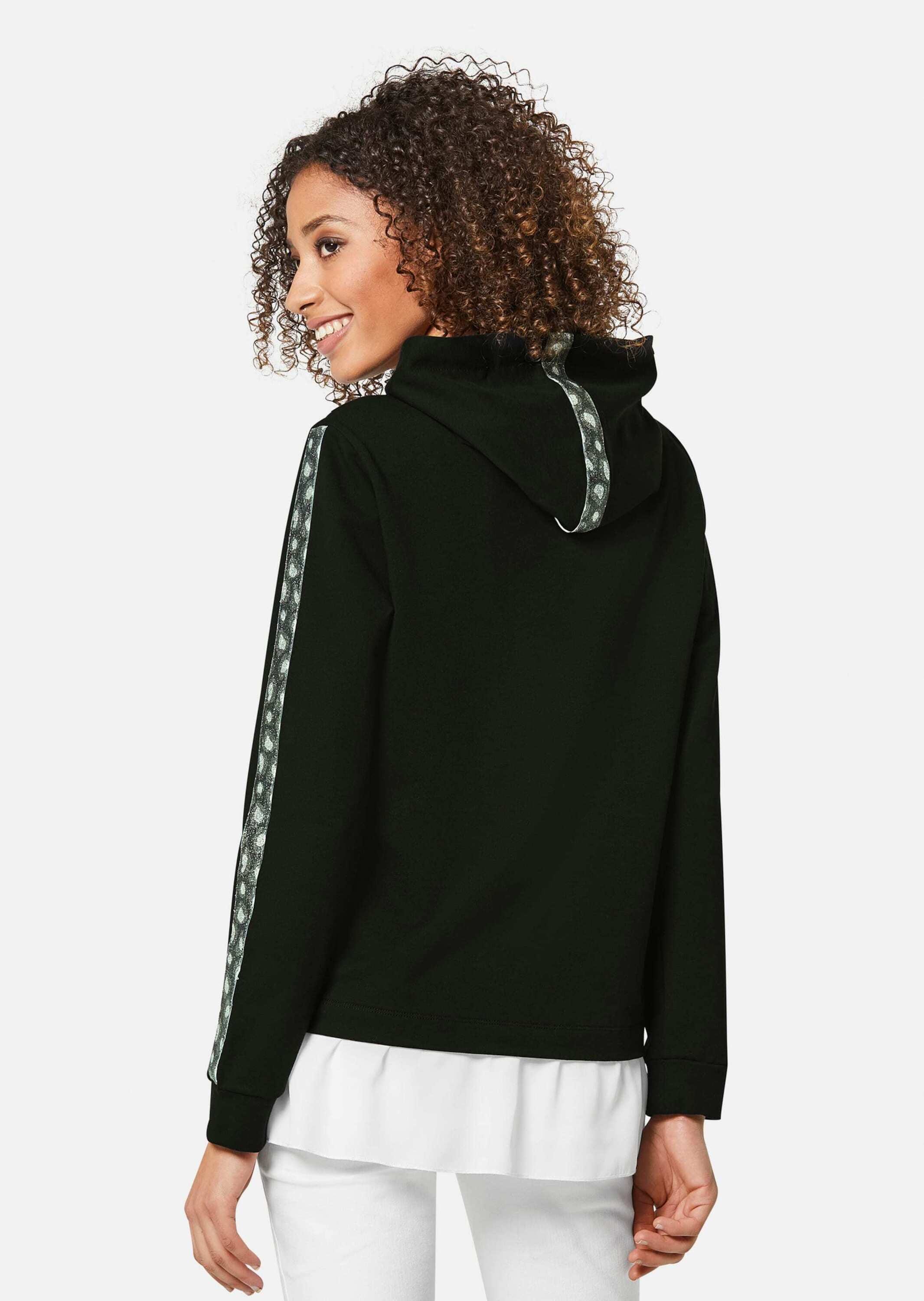 MADELEINE Langarmshirt »Sweatshirt Kapuzensweatshirt mit Dekoband an den Ärmeln«