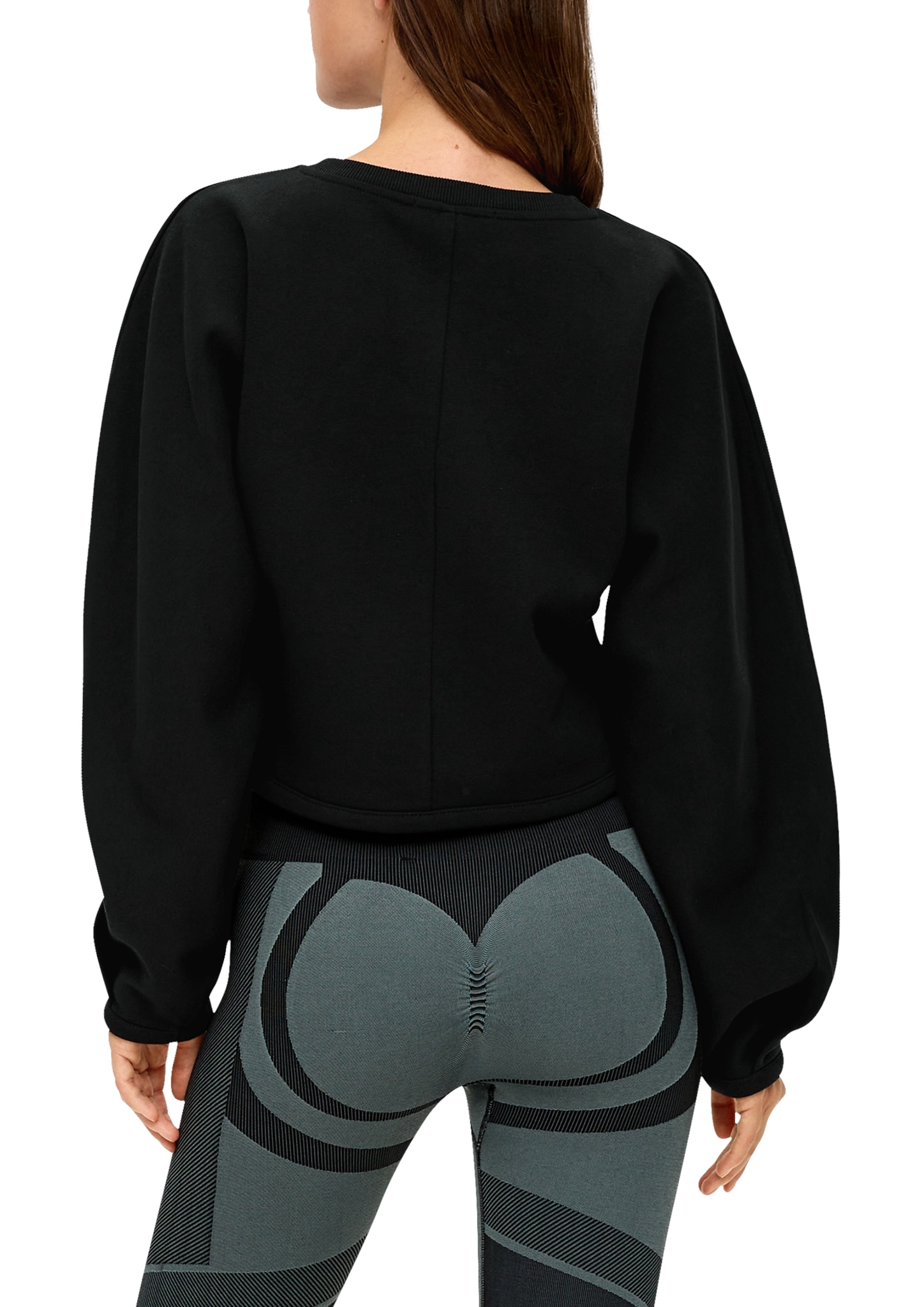 QS Sweatshirt, mit Bündchen am Ärmelabschluss