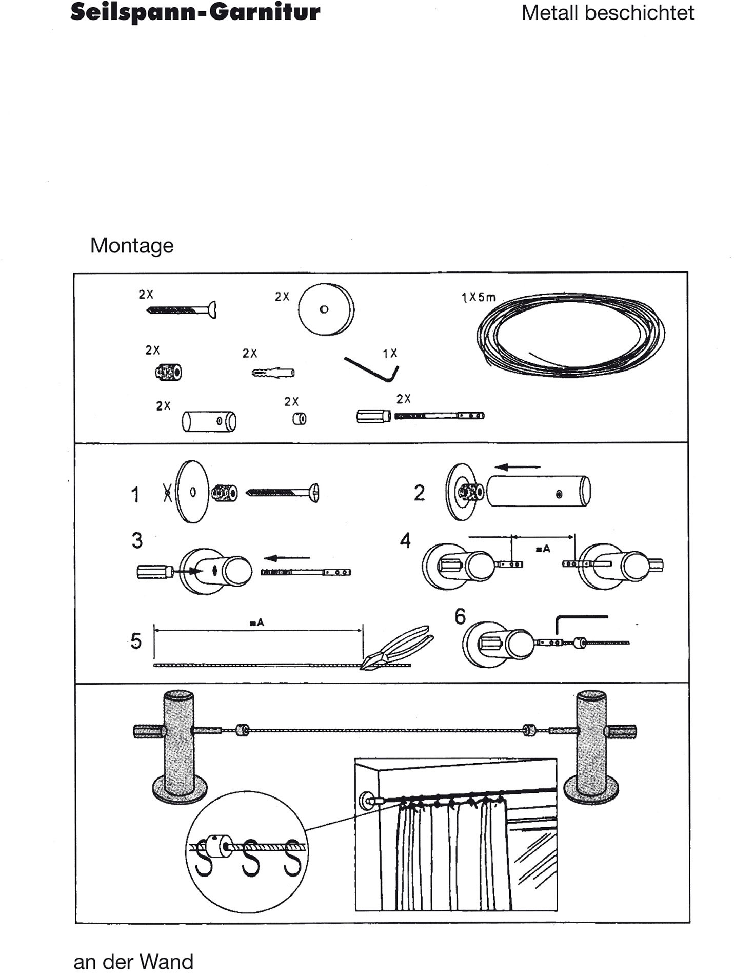 indeko Seilspanngarnitur "Carrara" günstig online kaufen