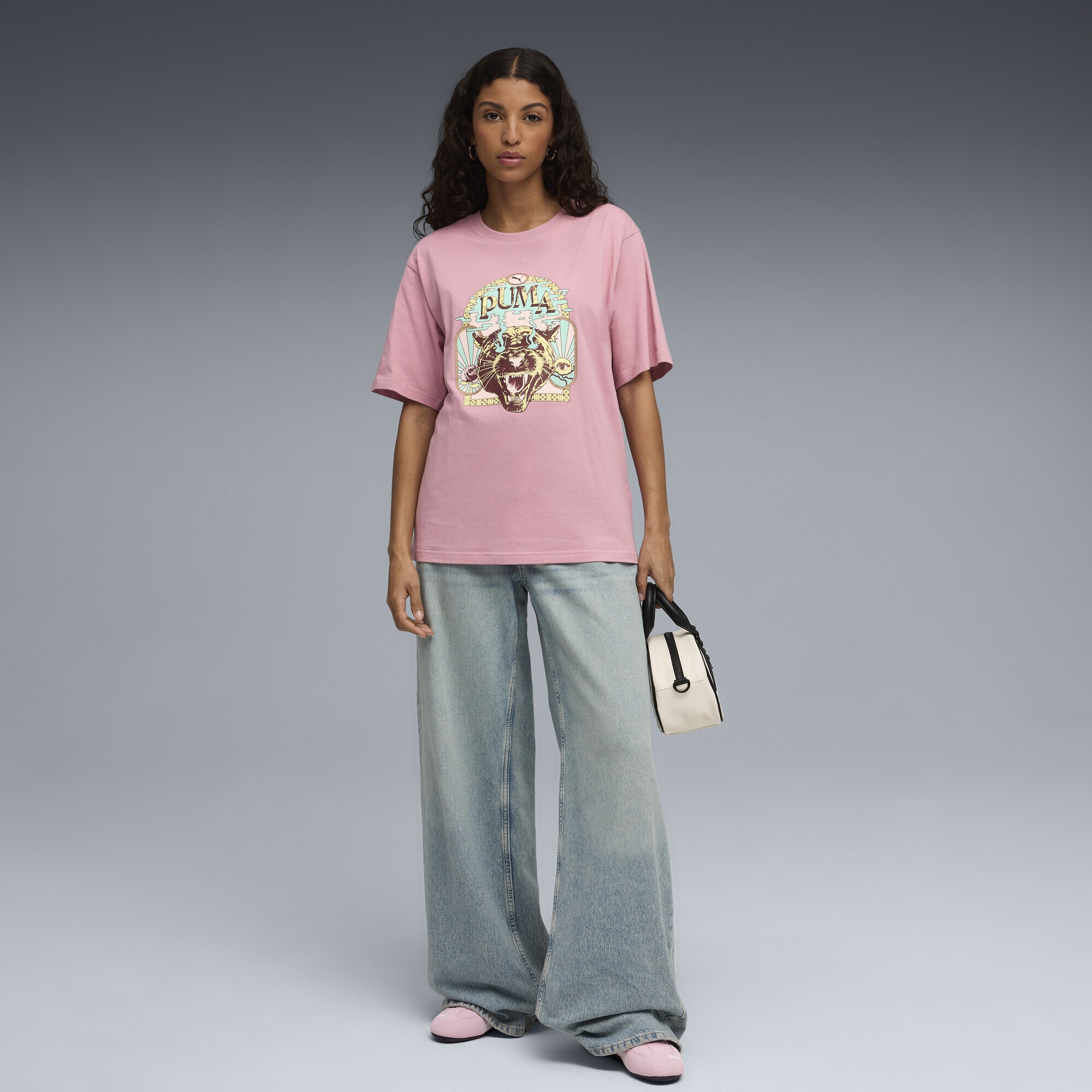PUMA T-Shirt »Graphic PUMA Fest Relaxed T-Shirt Damen«
