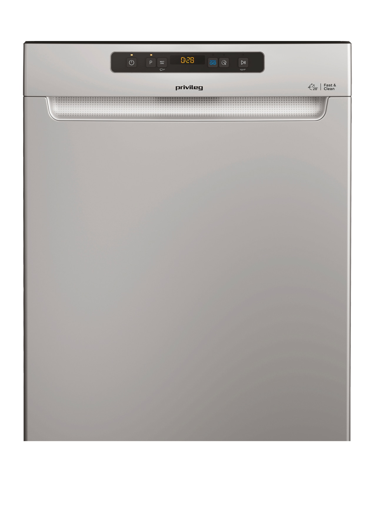 Privileg Unterbaugeschirrspüler "P0U ECO 2D541 S" 14 tlg. Maßgedecke Fast&Clean 28’ – das effektive Reinigungsprogramm unter 28 Minuten