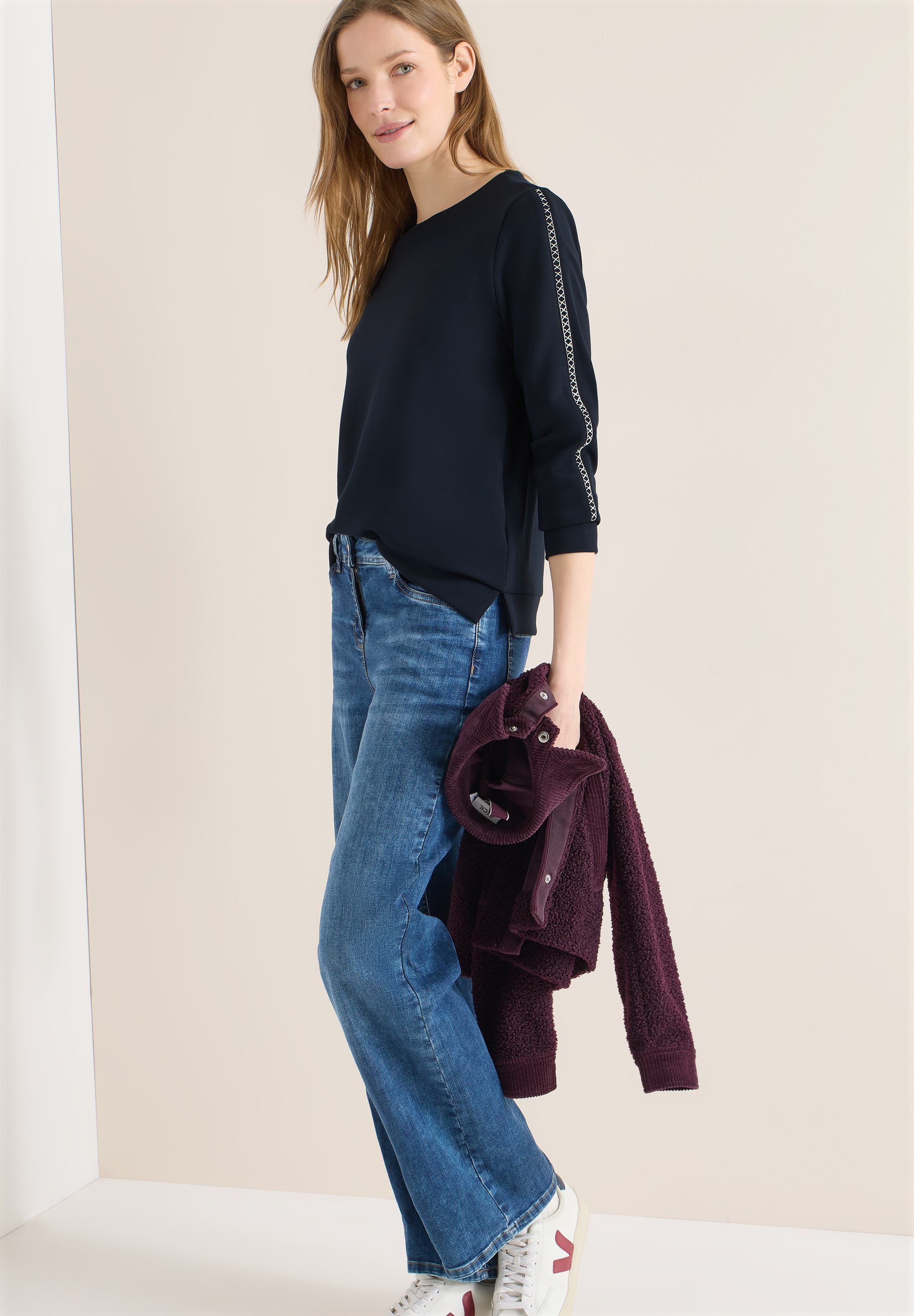 Cecil Sweatshirt , mit U-Boot-Ausschnitt
