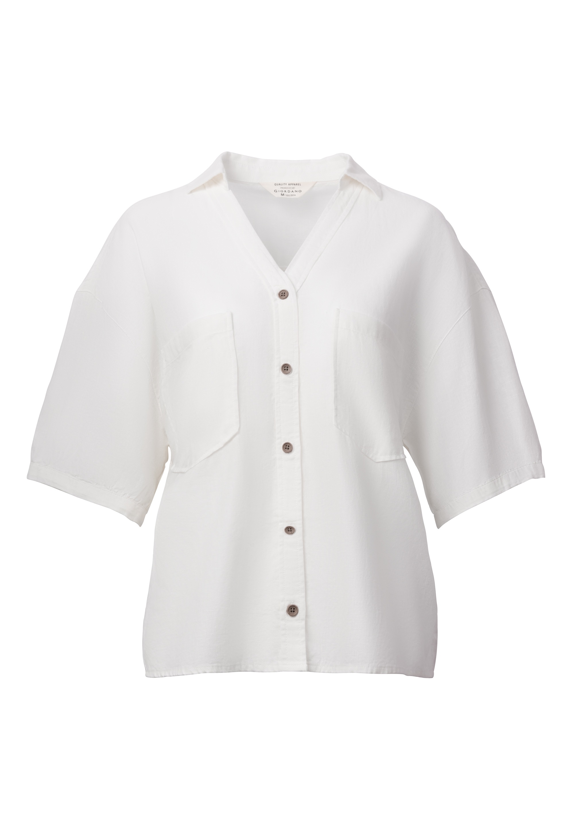 GIORDANO Klassische Bluse, mit schicken Puffärmeln