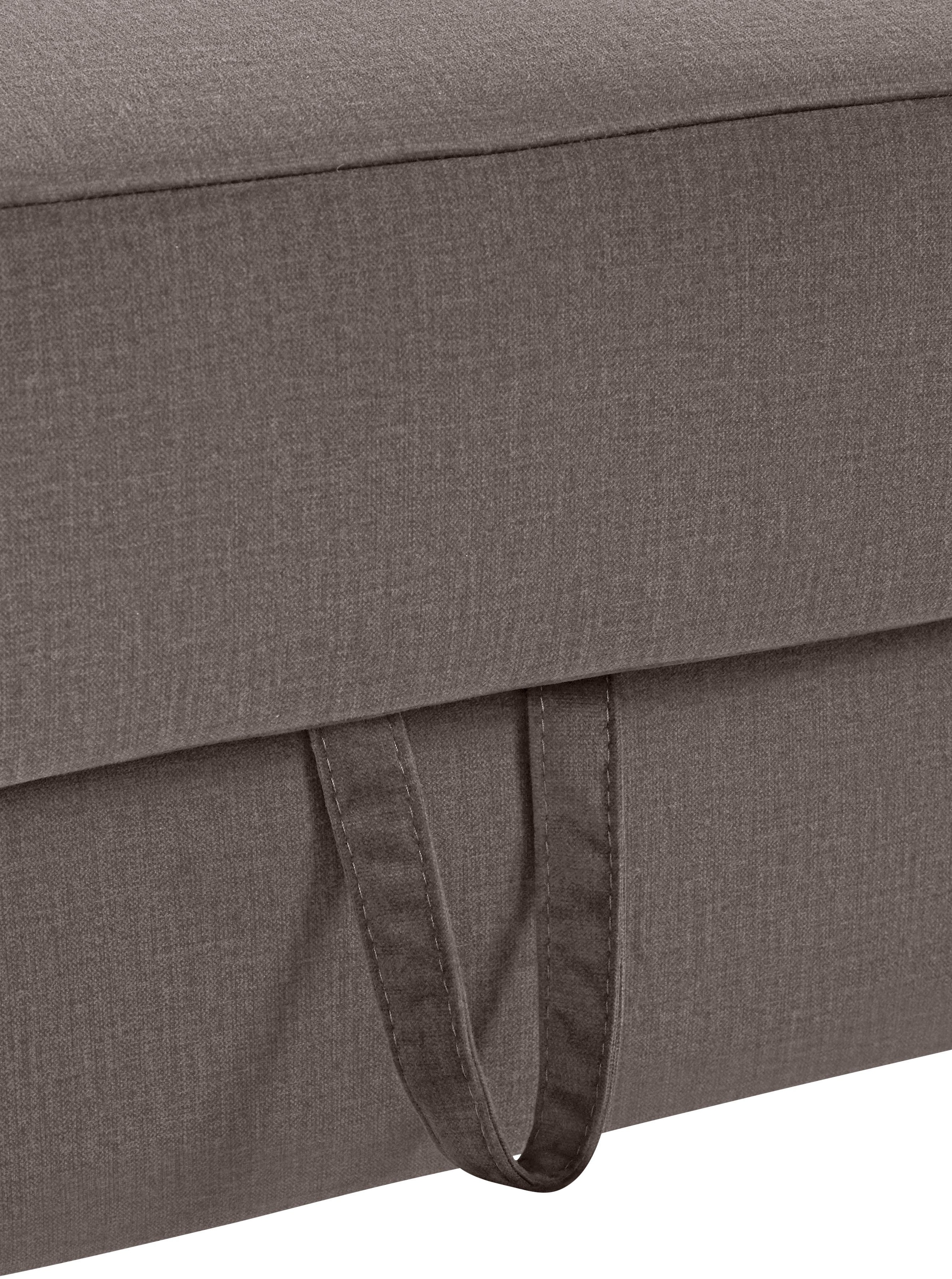 COTTA Polstergarnitur »Morven«, (Set), Set: bestehend aus Ecksofa und Hocker, Kopfteilverstellung