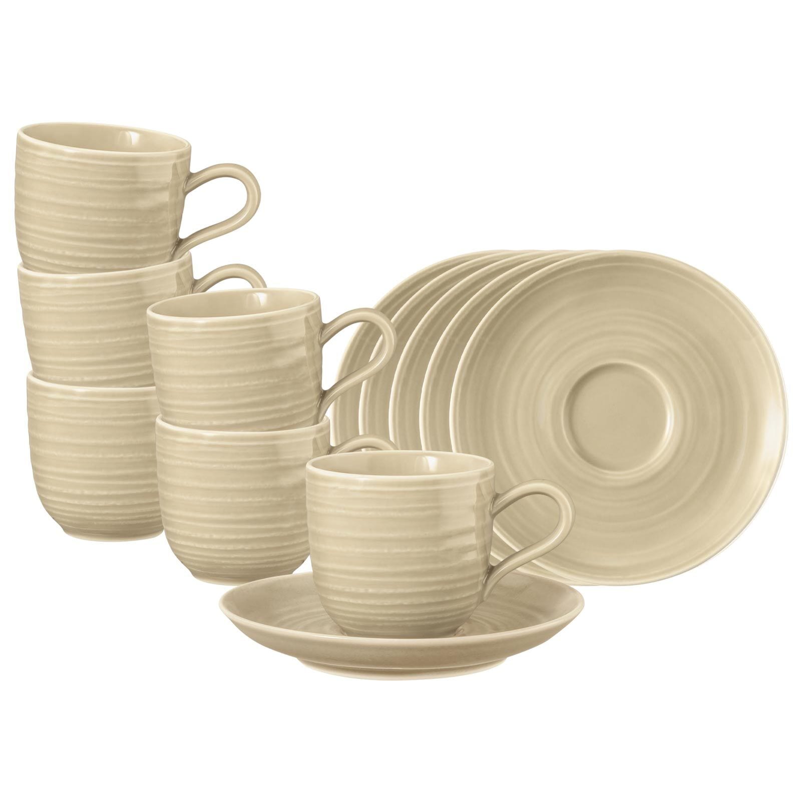 Seltmann Weiden Tasse "Espressotassen mit Untertassen Terra 0,09 l 6er Set" günstig online kaufen