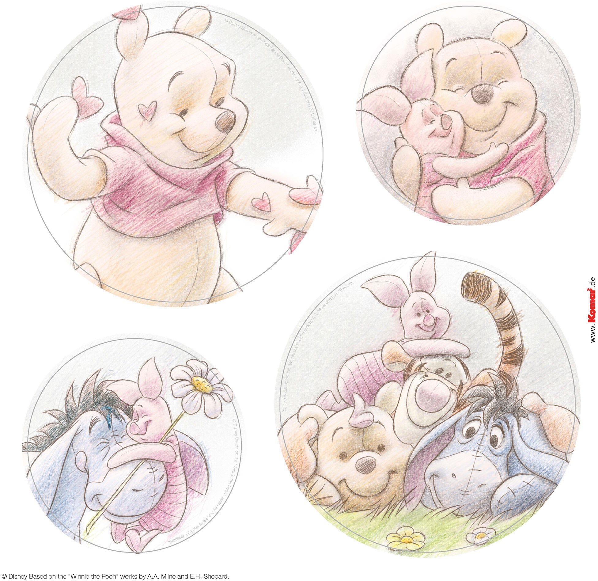 Komar Fensterbild »Winnie the Pooh Wonderful« Fenstersticker, selbsthaftend