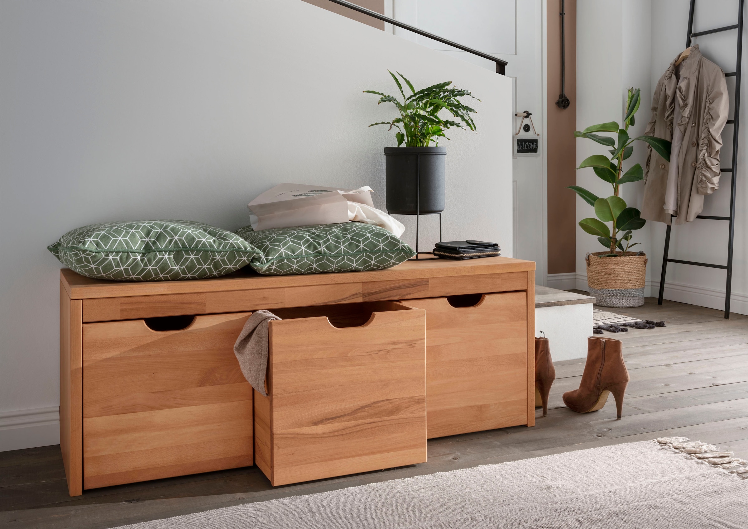 Home affaire Schuhbank "Dura Schuhbank incl. Schubladen funktionell und sta günstig online kaufen