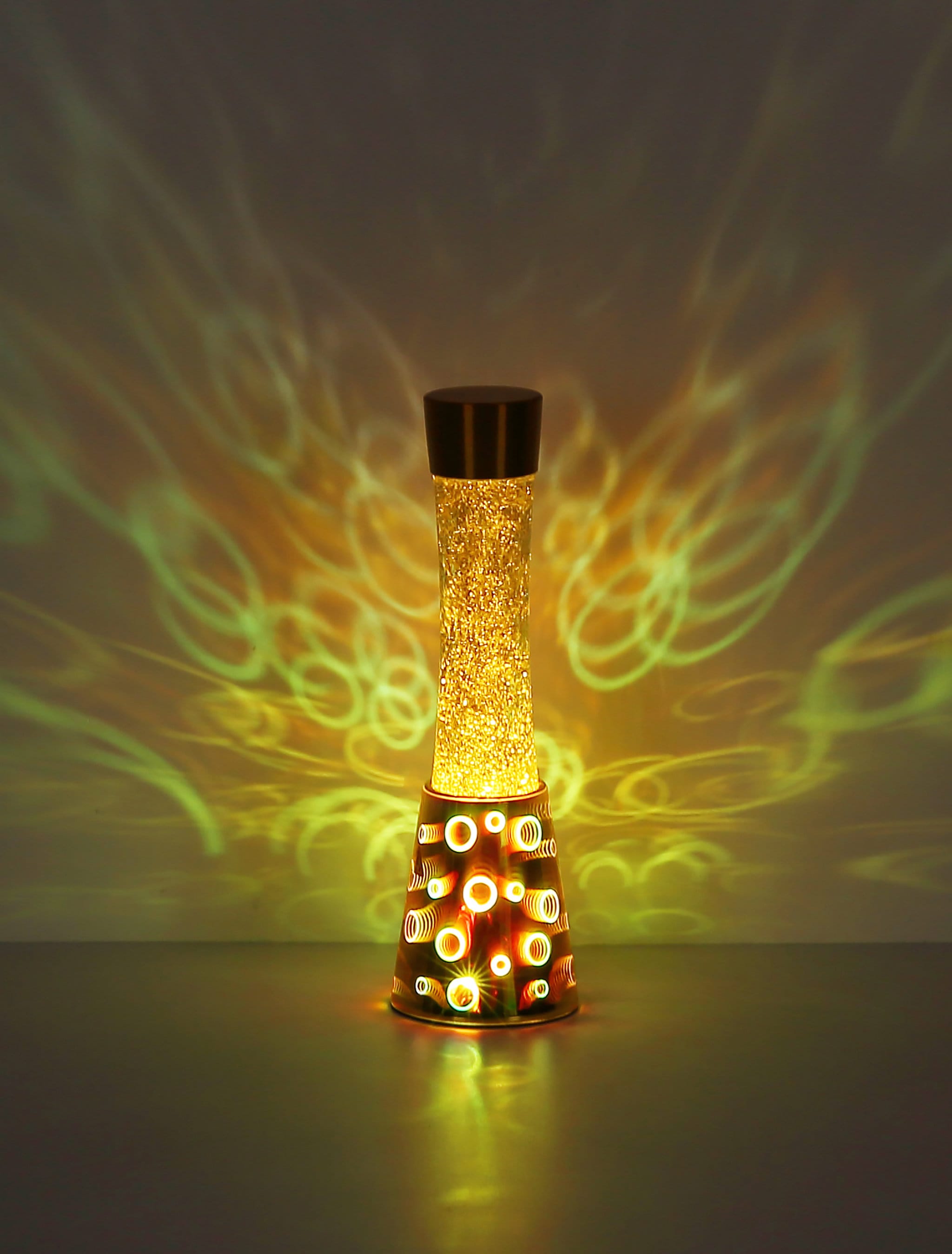 GLOBO LIGHTING Tischleuchte »SPARKLE« LED-Modul 1 Stk. Warmweiß Tischlampe Glitterleuchte Deko-Tischleuchte Schlafzimmer