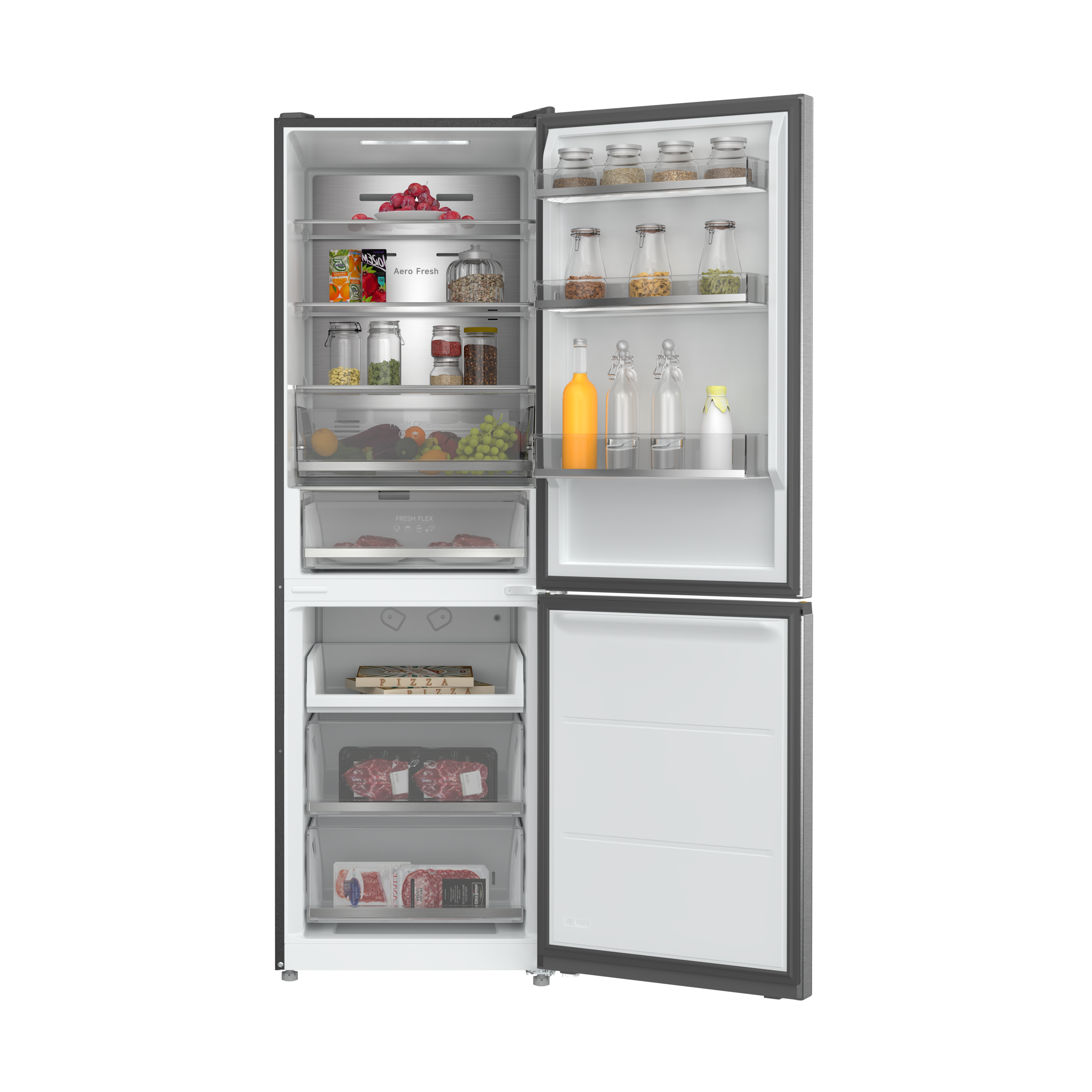 Dreame Kühl-/Gefrierkombination »DRB400WMBDEU« 185 cm hoch 59,5 cm breit Viel Platz, Leise, Modernes Design