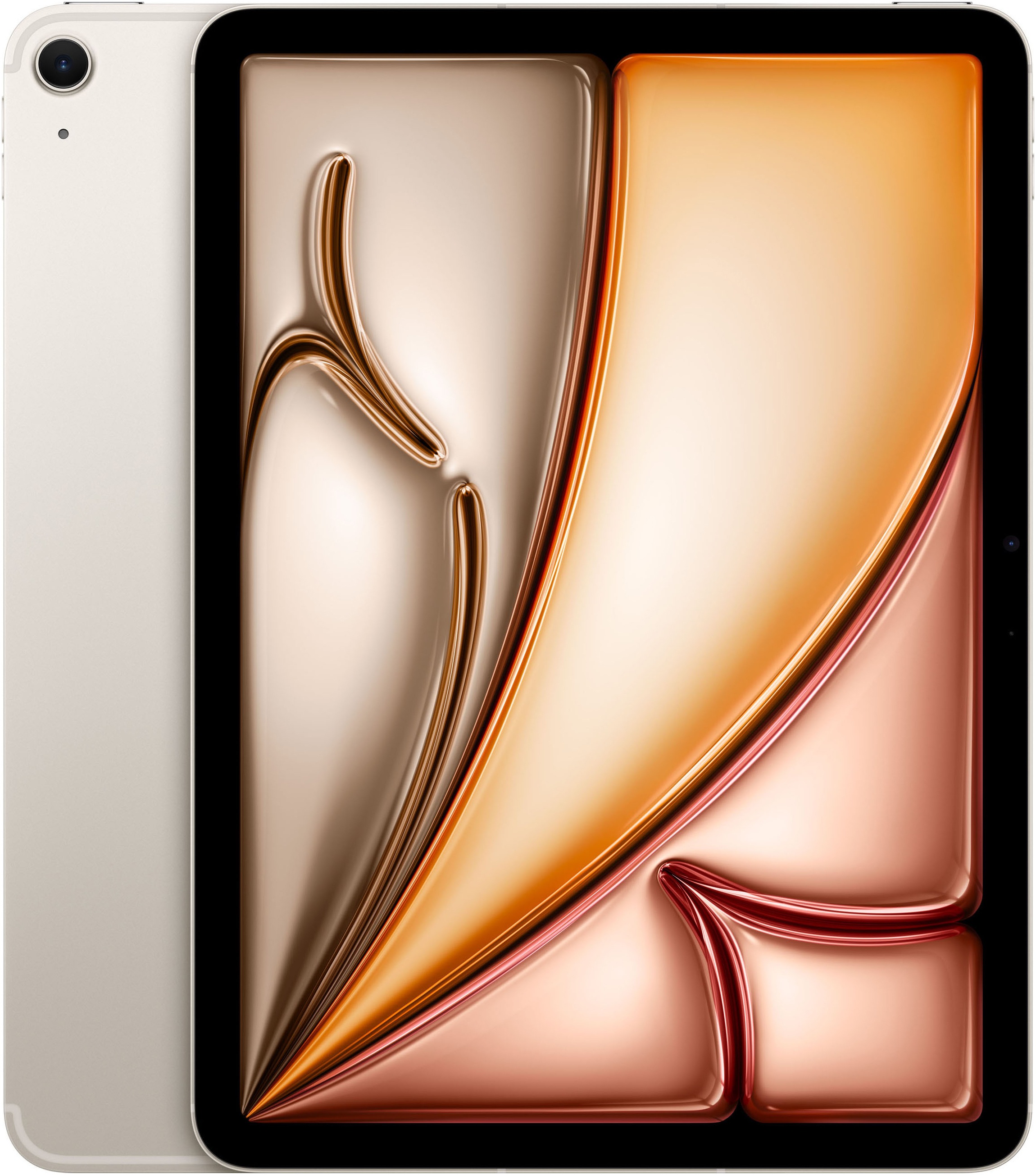 APPLE Tablet "11" iPad Air Wi-Fi + Cellular", Energieeffizienz: G (A-G), beige (starlight), 128 GB,mit eSIM, 12 GB, Tablets_EBookReader