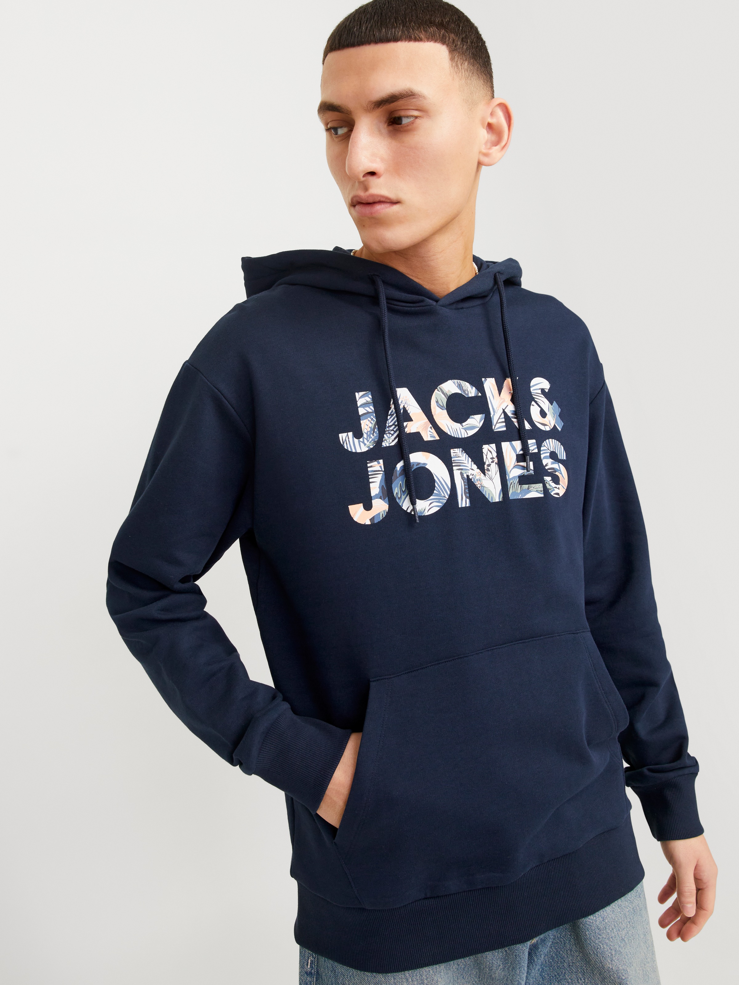 Jack & Jones Kapuzensweatshirt »JJEBRYAN CORP LOGO SWEAT HOOD NOOS«, mit Logo Druck