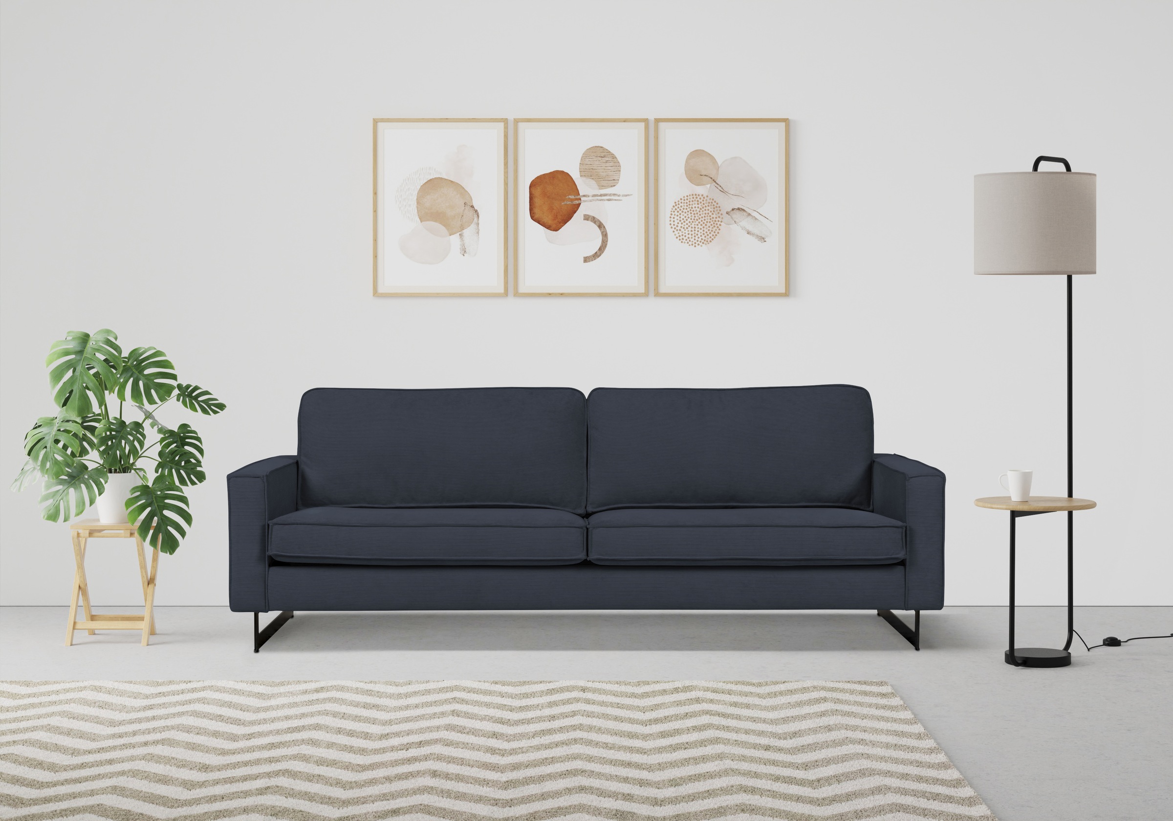 Home affaire 3-Sitzer "Maxi-Ausführung Pinto, 236 cm, Cord, Chenille, Leder günstig online kaufen