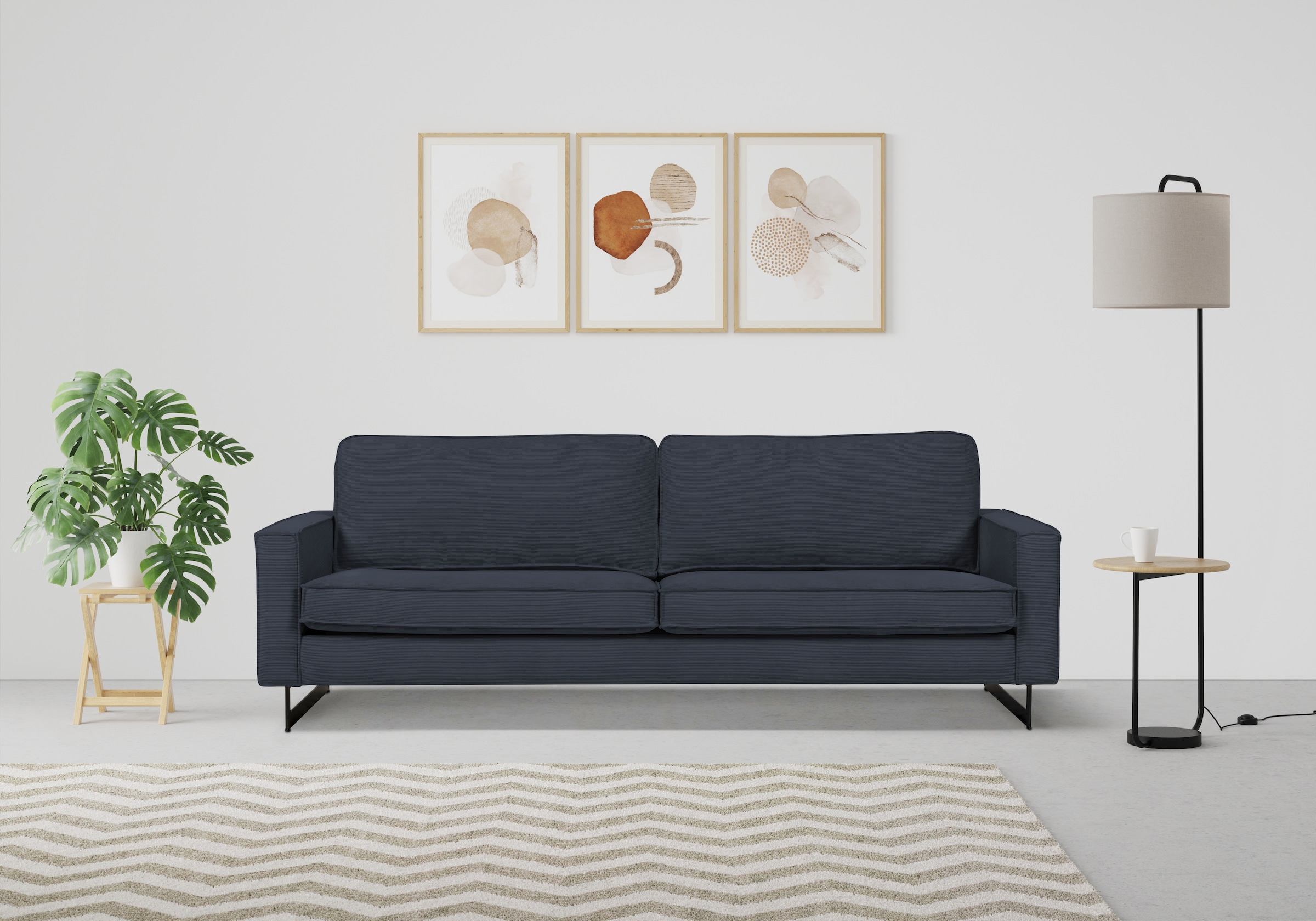 Places of Style 3-Sitzer "Maxi-Ausführung Pinto, 236 cm, Cord, Chenille, Le günstig online kaufen