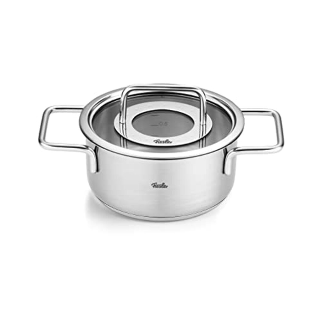 Fissler Topf-Set »Fissler Pure Collection«, Edelstahl 18/10, (Set, 4 tlg., Kochtopf 16/20/24 + Bratentopf 20cm)