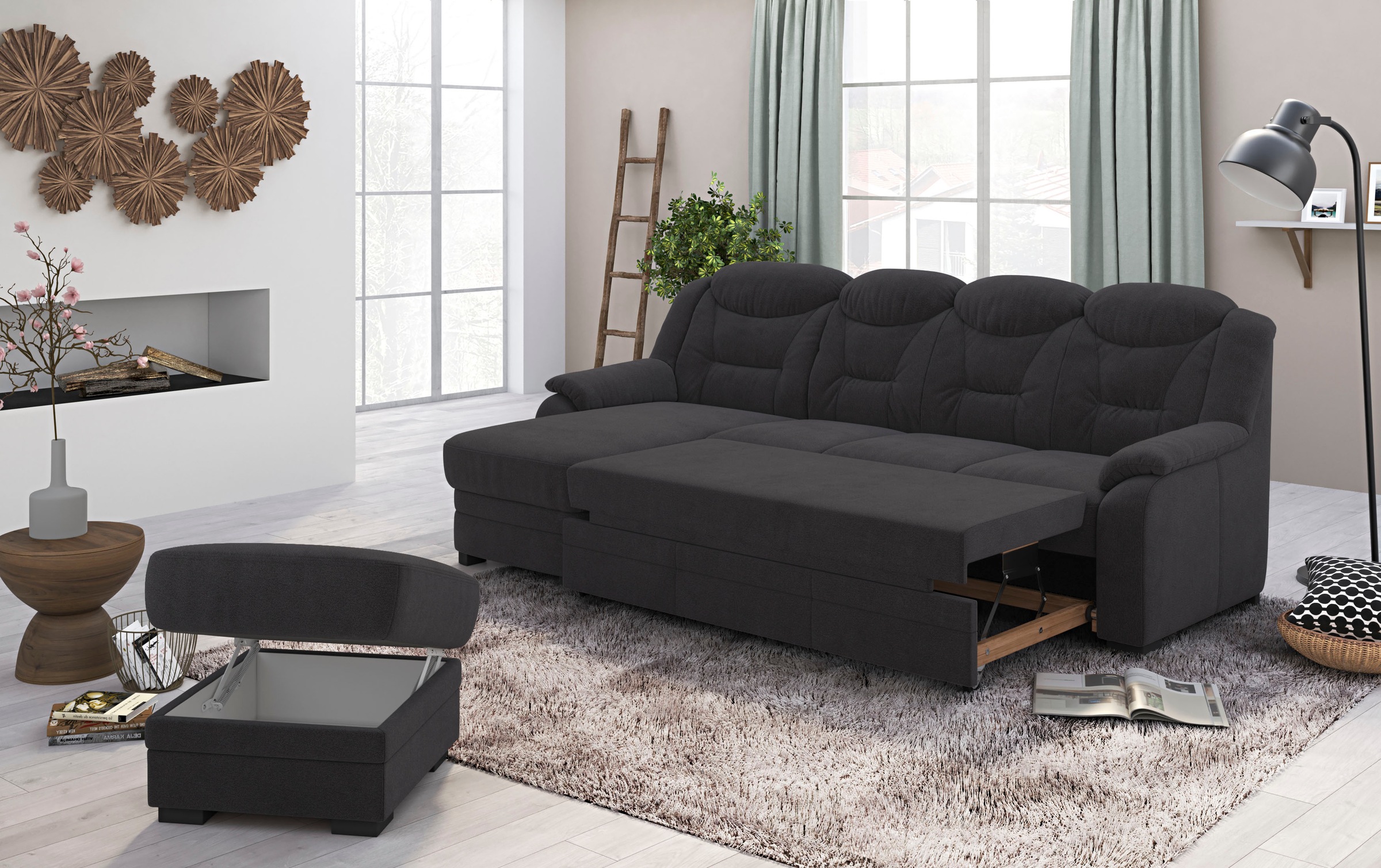 COTTA Ecksofa »Marcus L-Form«, wahlweise mit Bettfunktion
