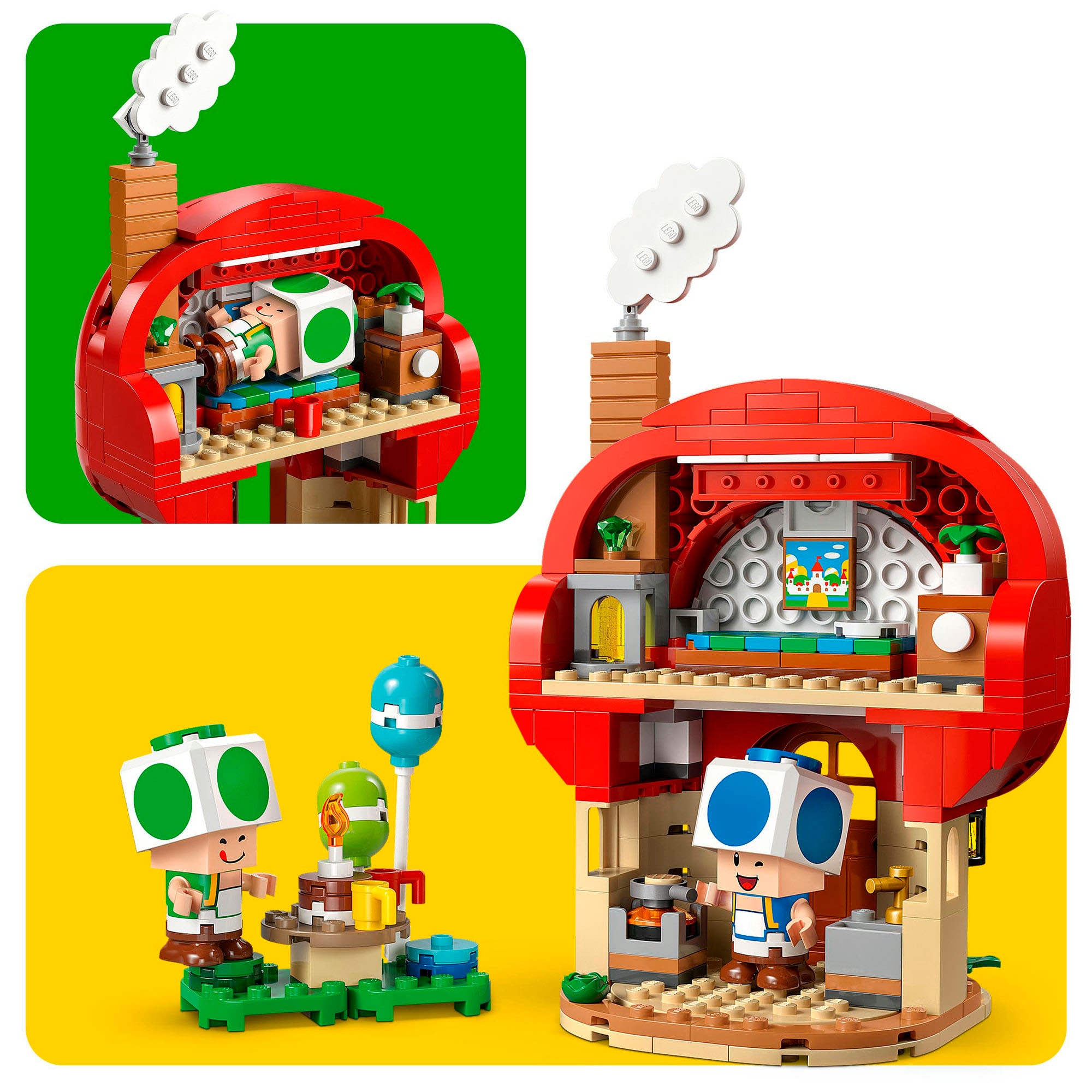 LEGO® Konstruktionsspielsteine »Party beim Toad-Haus (72041), LEGO Super Mario«, (276 St.), Made in Europe
