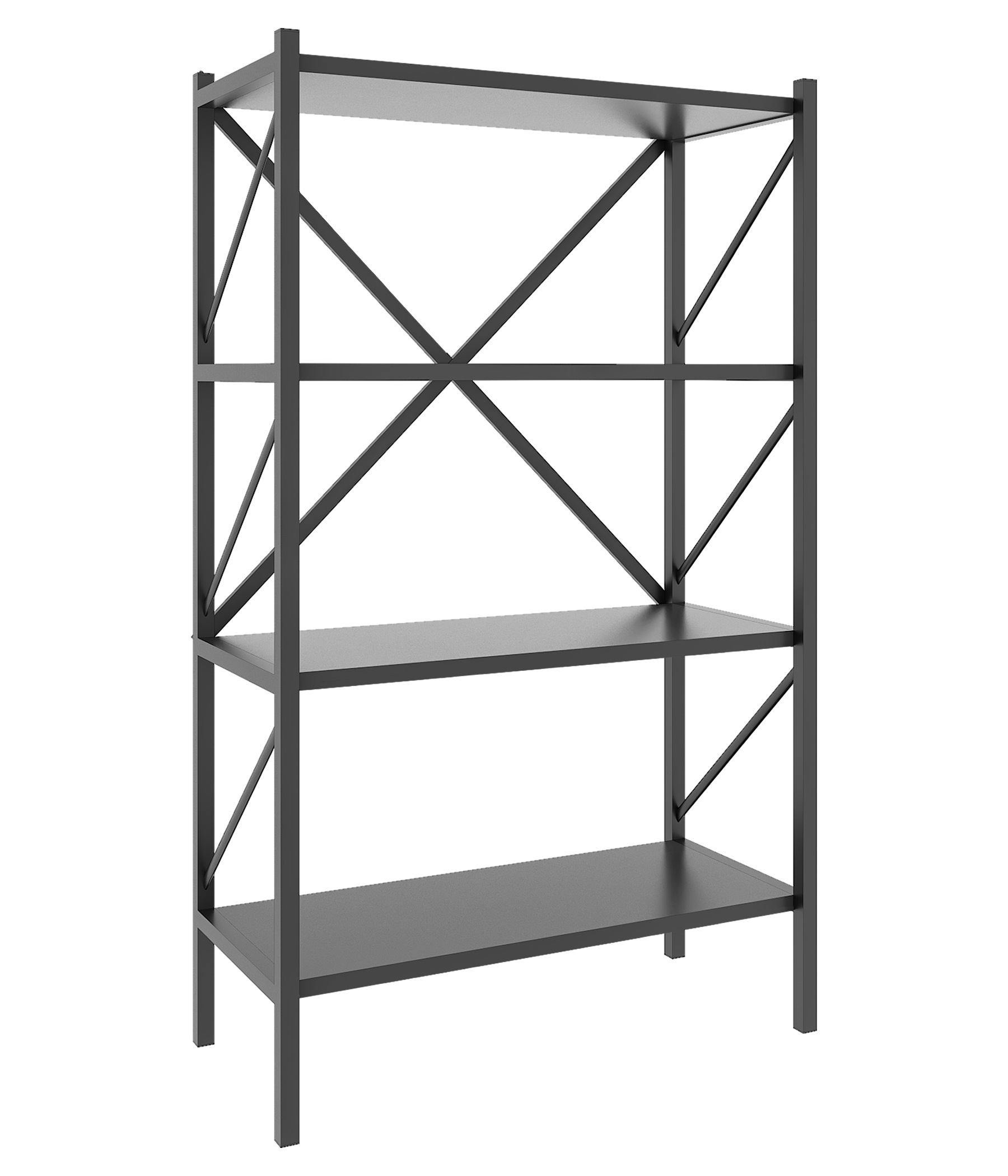VCM Standregal »Holz Metall Stand Regal Büro Bücher Insasi 4fach«