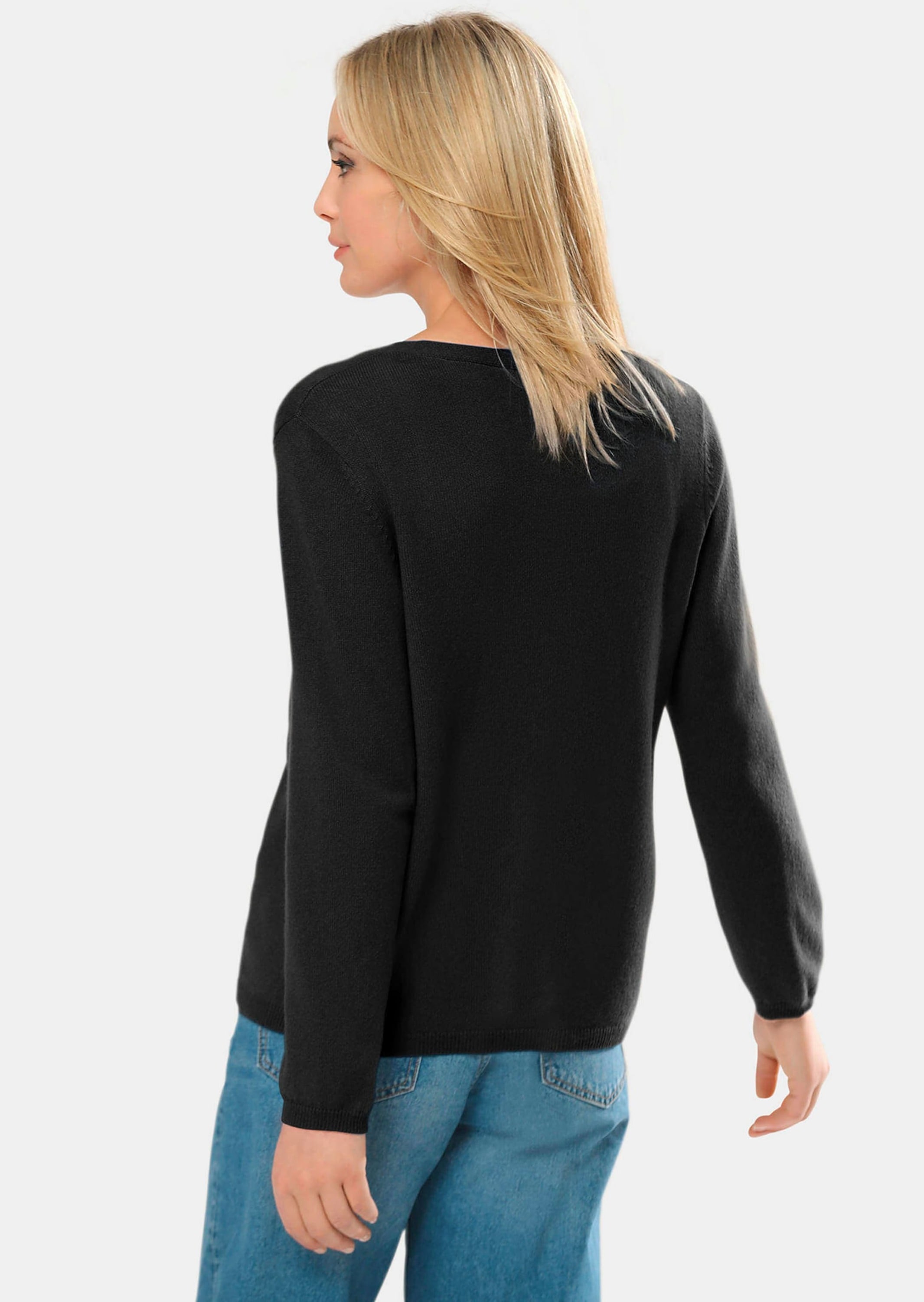 GOLDNER Strickjacke »Weiche Kaschmirstrickjacke mit V-Ausschnitt«
