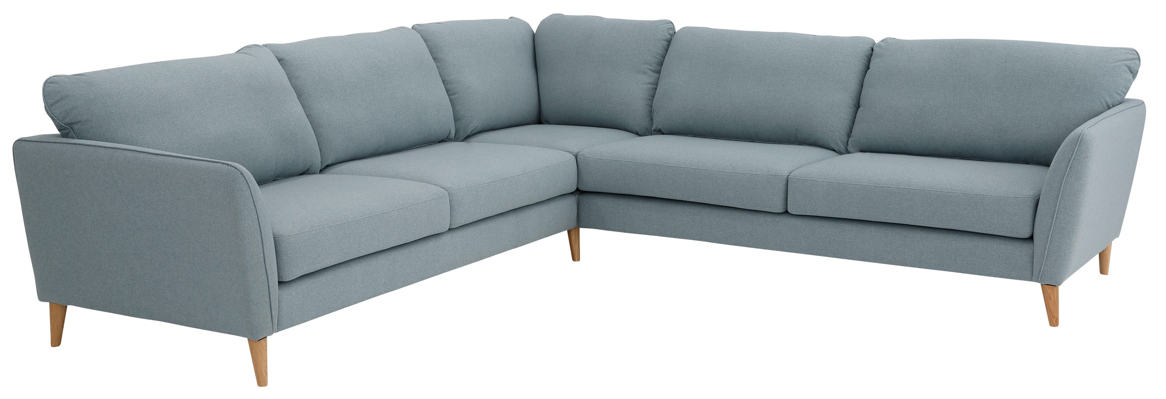 Home affaire Ecksofa »MARSEILLE 278/278 cm, L-Form,«, gleichschenklig, aus Eiche-Massivholz Beinen, verschiedene Bezüge