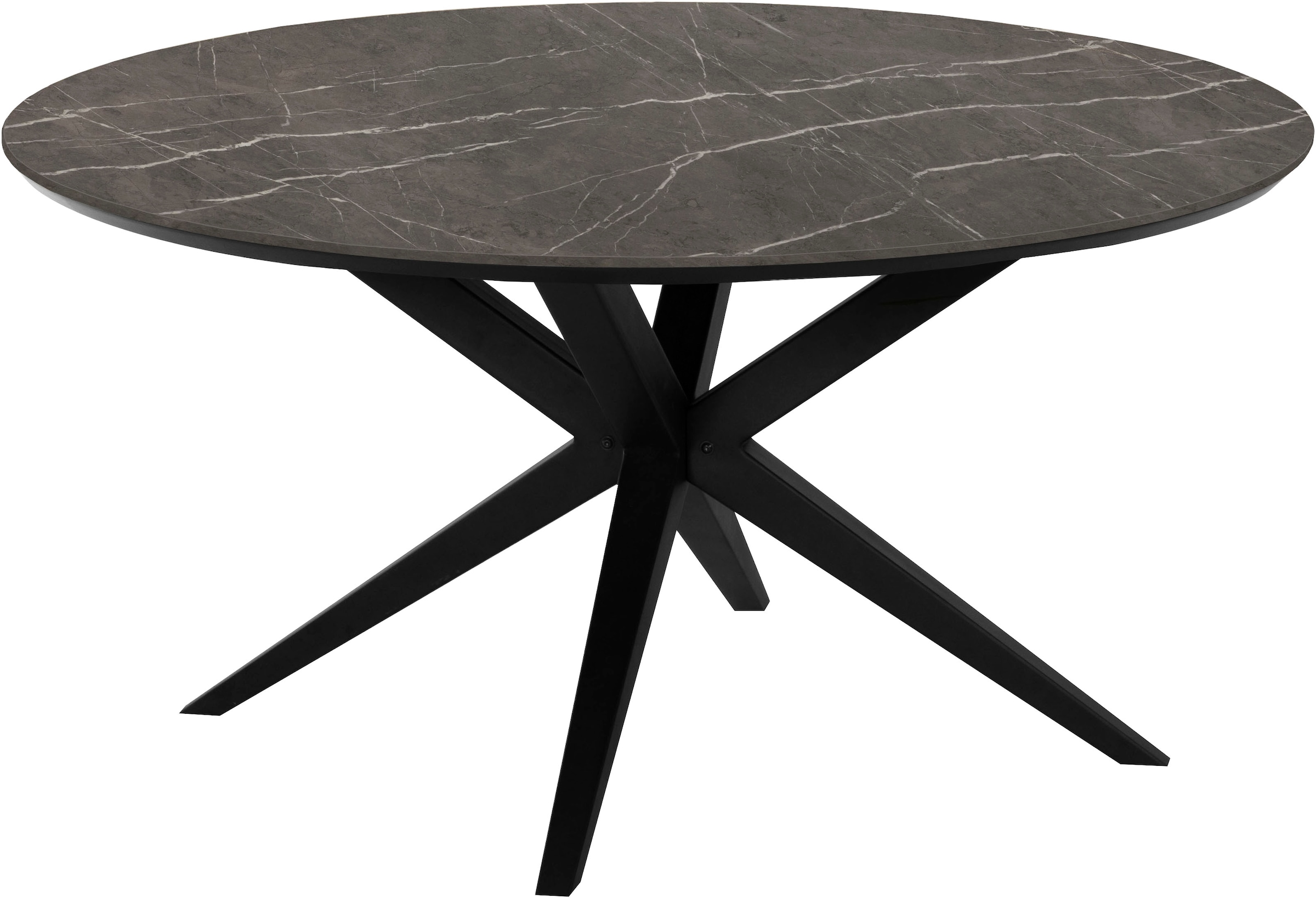 OMG Design Esstisch "Wellington" 1 Stk. tlg. Hochwertige Melamin-Tischplatte mit Metallgestell