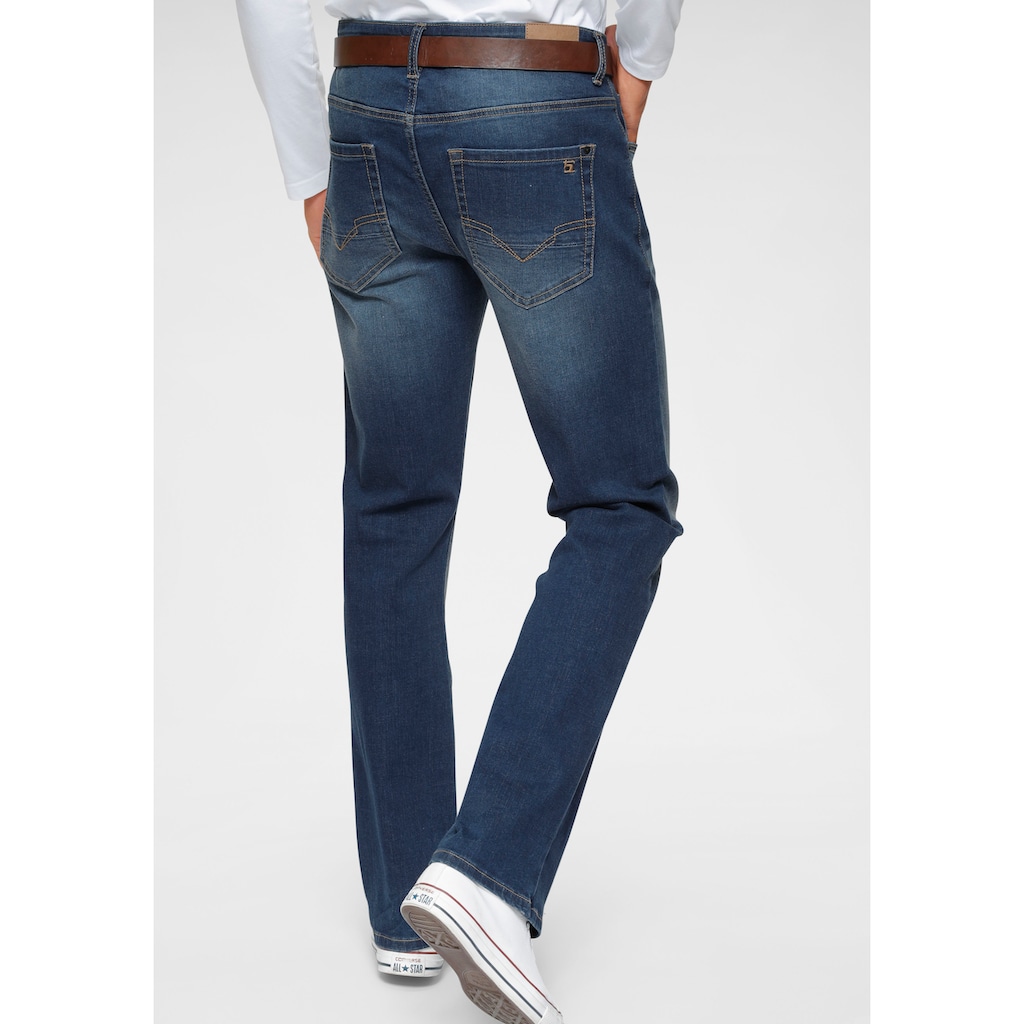 H.I.S Bootcut-Jeans »BOOTH«, (Set, mit abnehmbarem Gürtel)