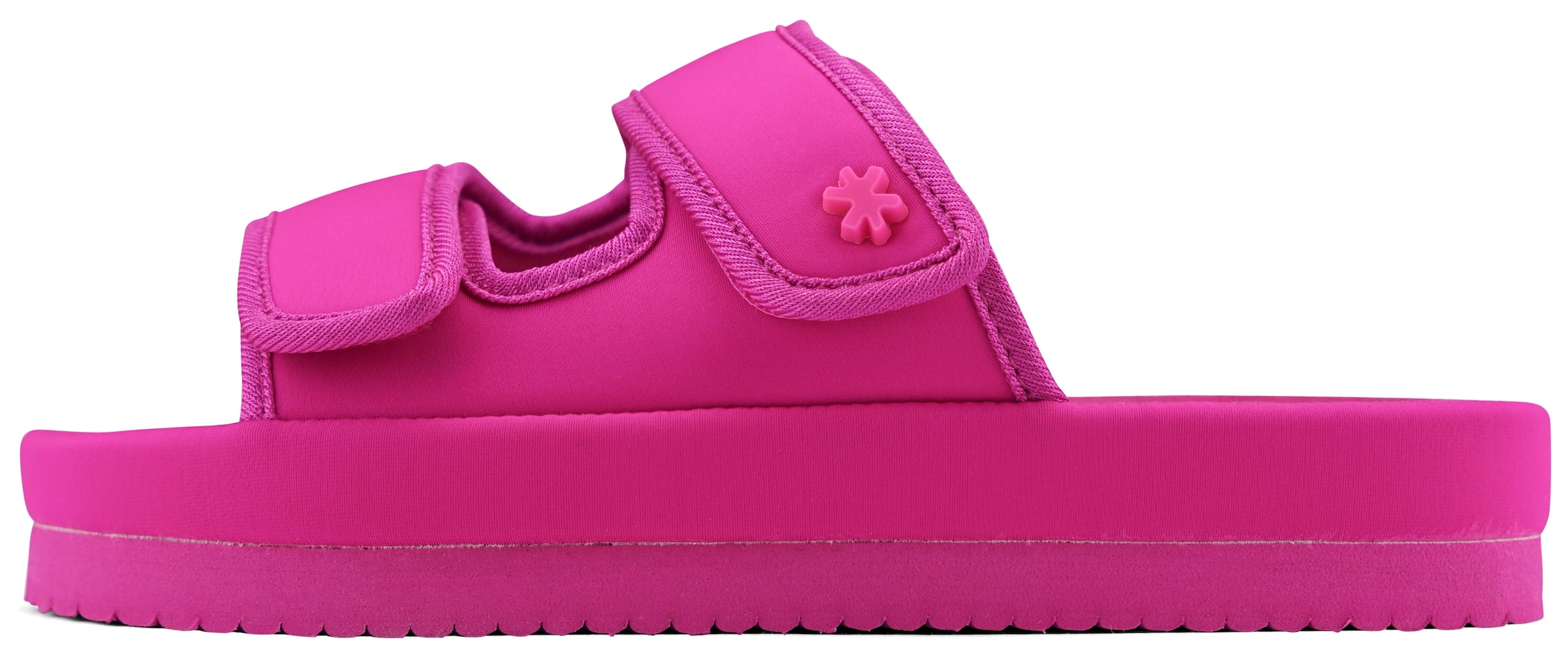 Pantolette »velcro*flower«, Plateau, Sommerschuh, Schlappen mit Plateausohle