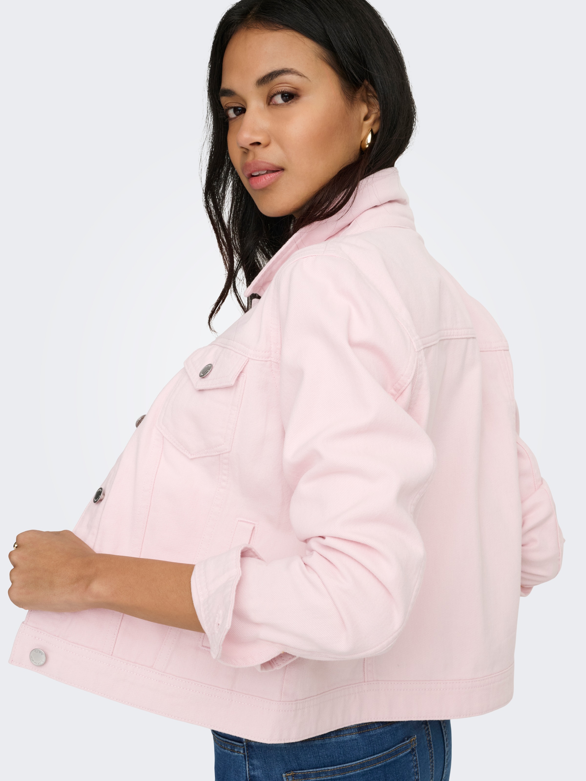 Thumbnail - ONLY Jeansjacke "ONLTIA L/S COLORED JACKET PNT RP" mit durchgehender Knopfleiste