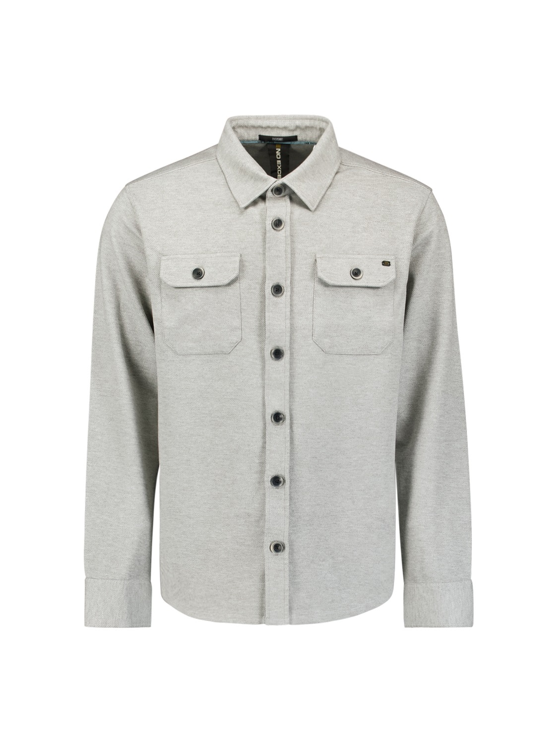 NO EXCESS Langarmhemd »No Excess Sweat Overshirt mit Knopfverschluss«