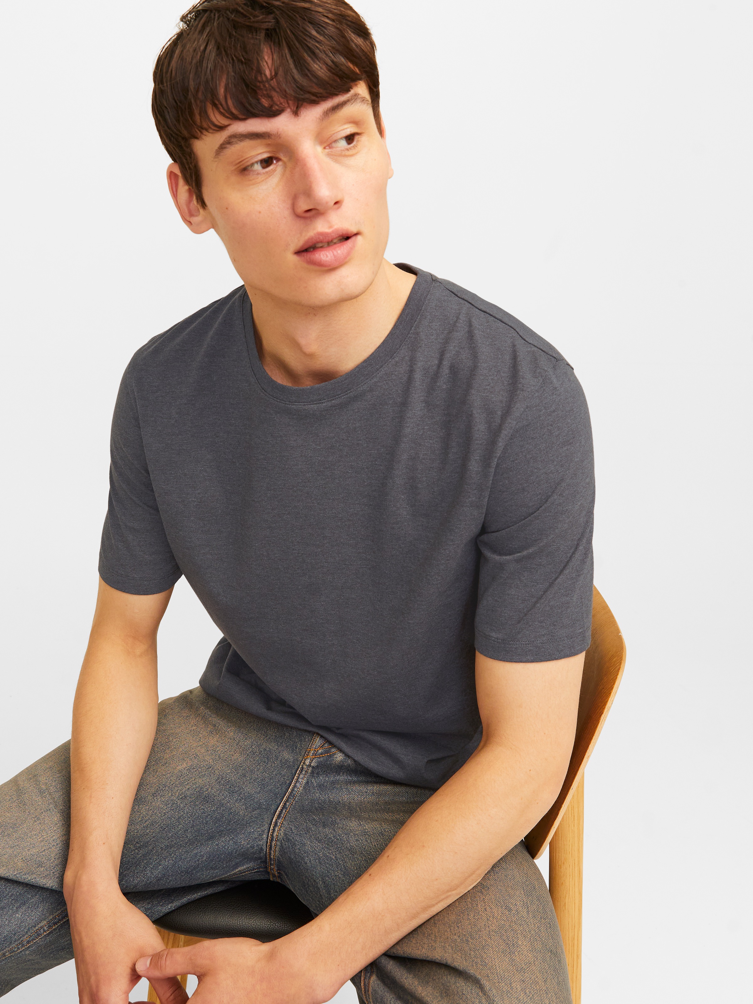 Jack & Jones Rundhalsshirt "JJEORGANIC MELANGE TEE SS O-NECK NOOS" Baumwoll günstig online kaufen