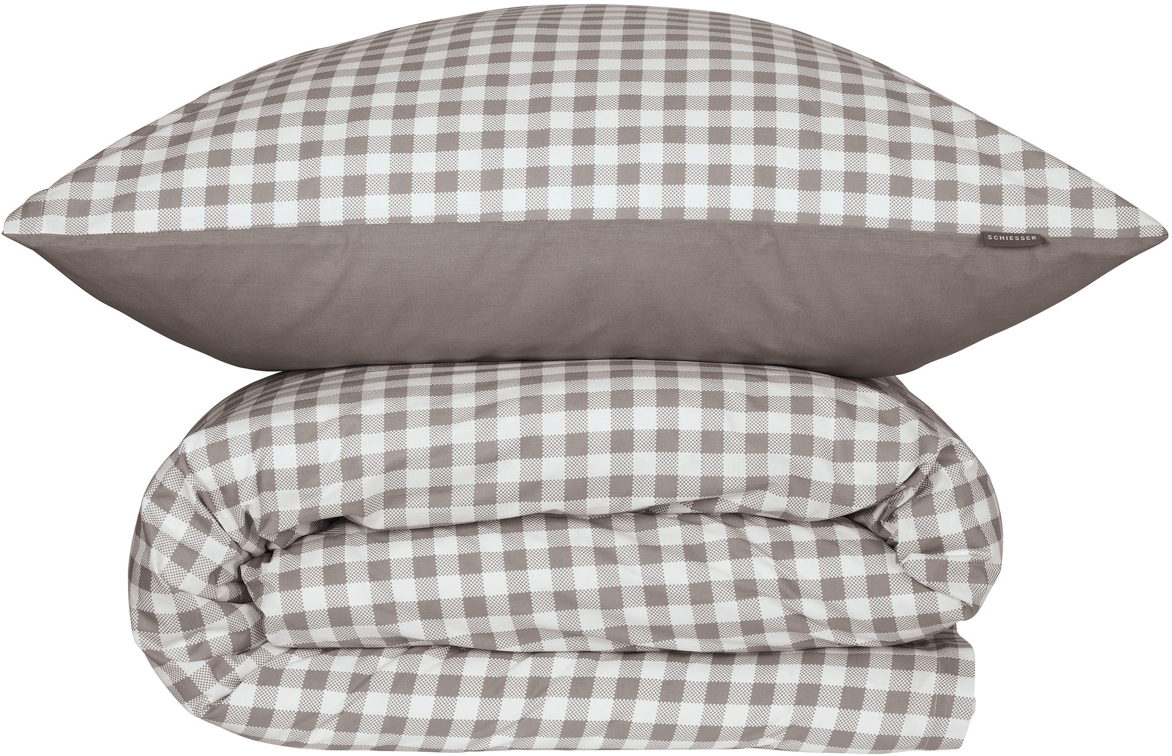 Schiesser Wendebettwäsche »Vichy aus weicher Baumwolle mit Karos«, Made in Green