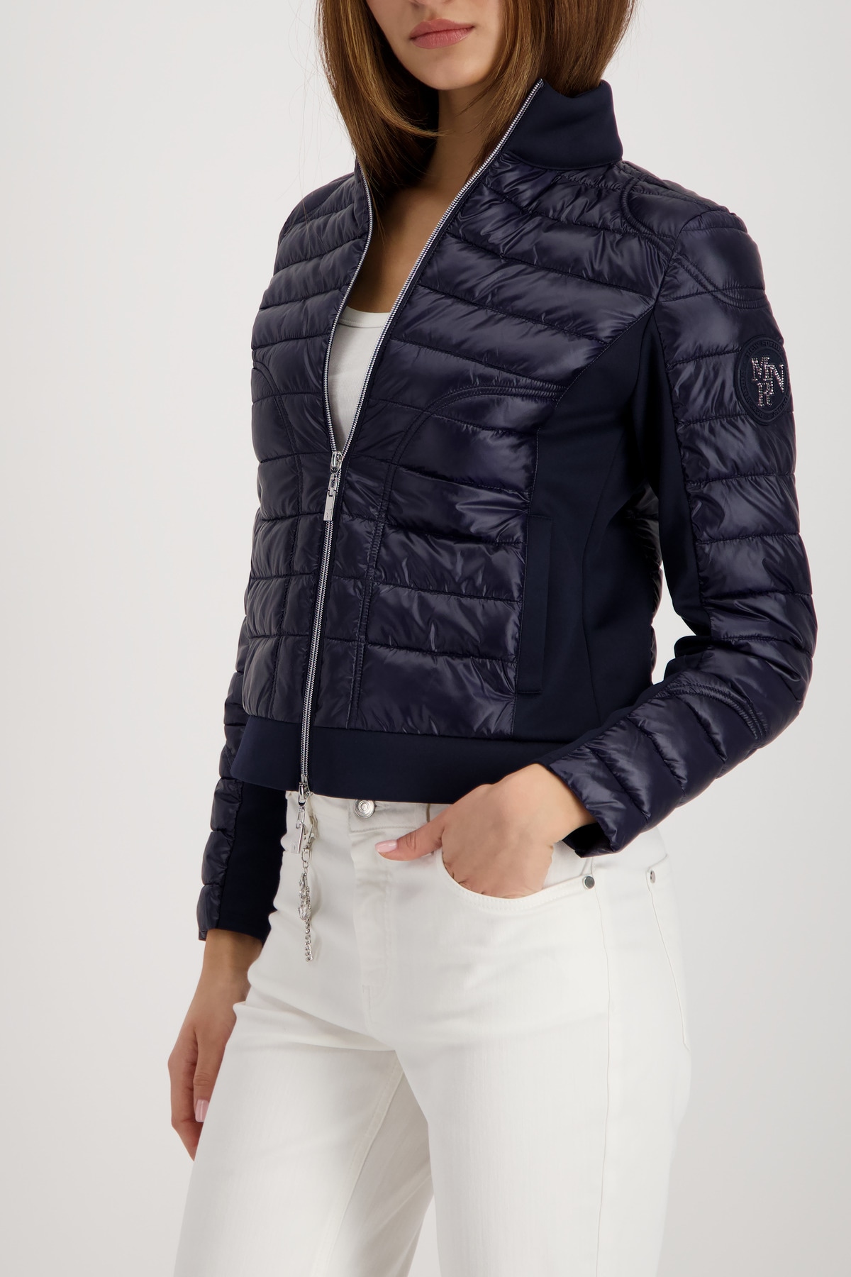 Monari Steppjacke "Jacke Stepp + Neopren" Neopren-Details, Regular Fit, Lin günstig online kaufen