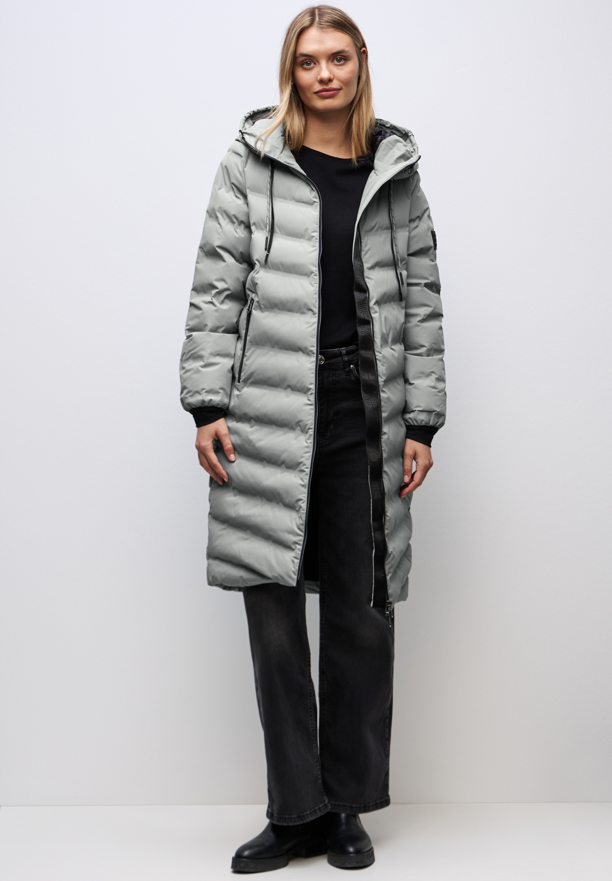 STREET ONE Outdoorjacke mit Kapuze mit Kapuze mit Tunnelzugband