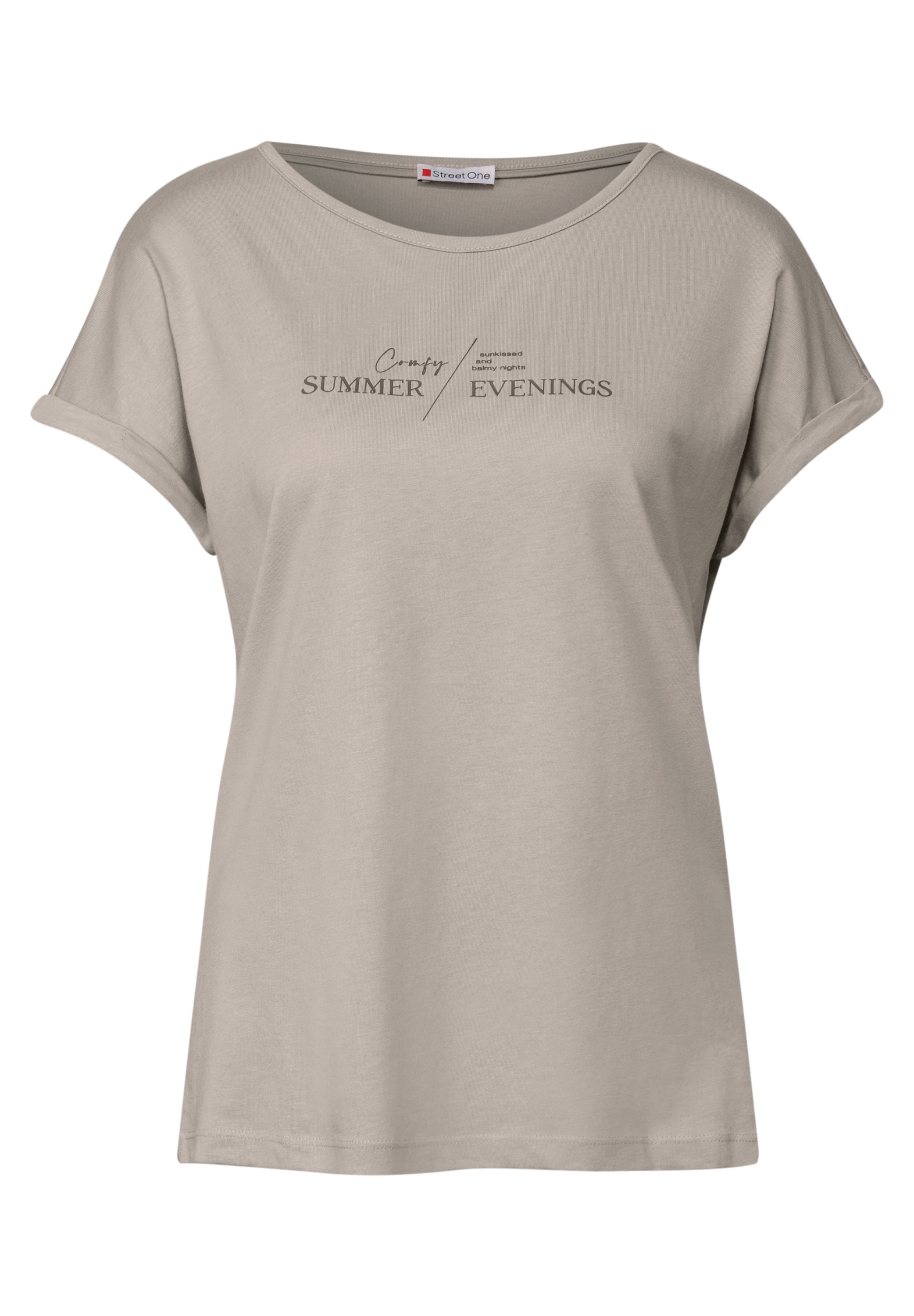 STREET ONE T-Shirt, aus Baumwolle mit Stretchante