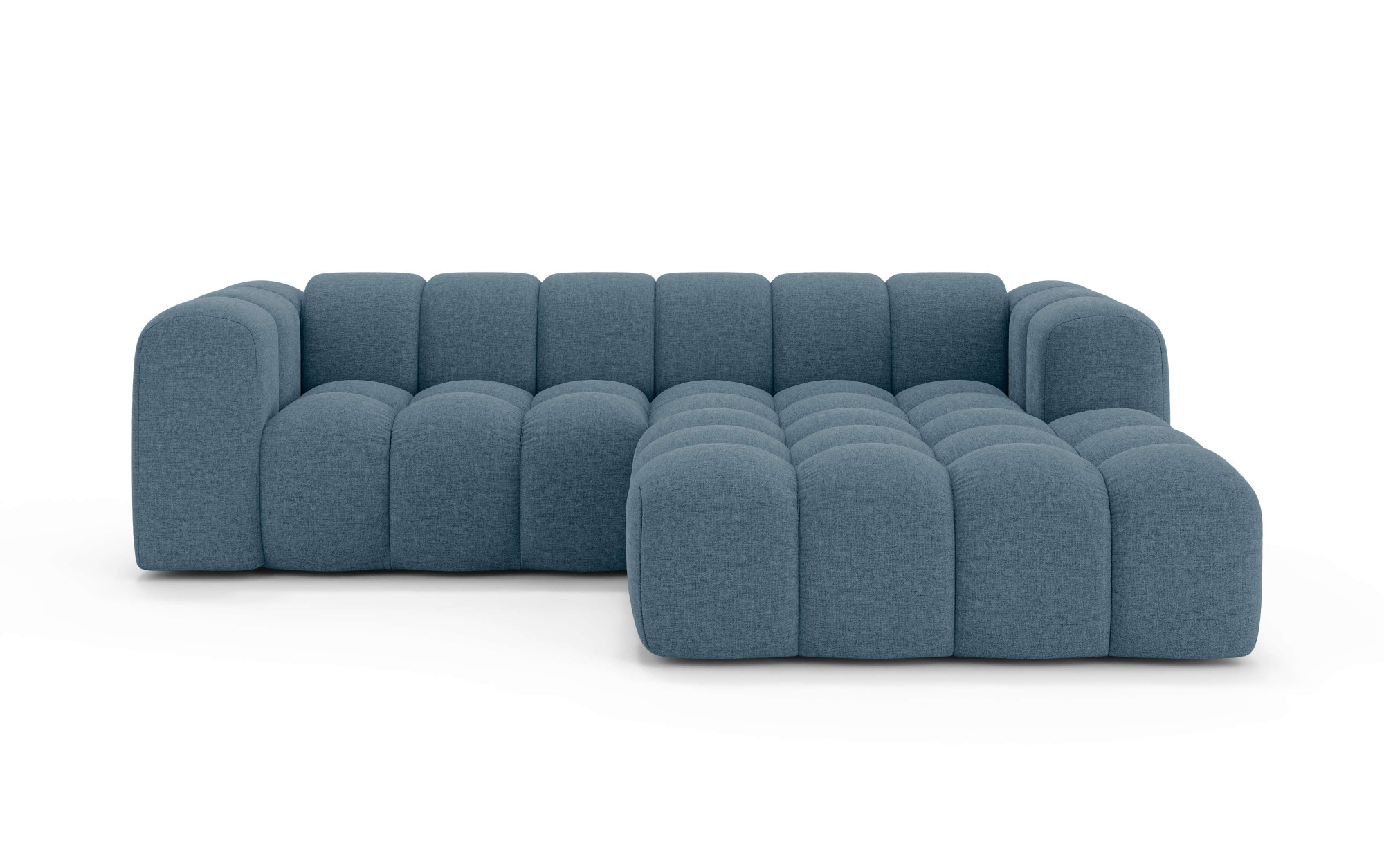 OTTO home Ecksofa »KALLIE Design-Sofa mit Wellenunterfederung, Bubble-Optik, 248/186/72cm«, moderne Steppung, hoher Sitzkomfort und modernes Design