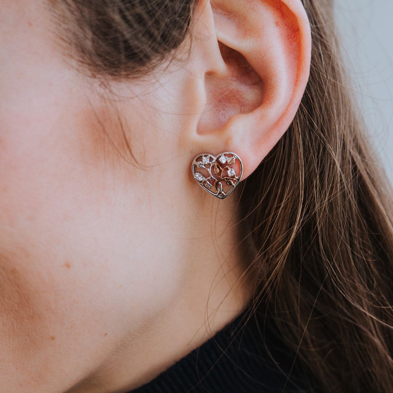 Julie Julsen Paar Ohrstecker »925/- Sterling Silber teils rosé vergoldet Zirkonia«