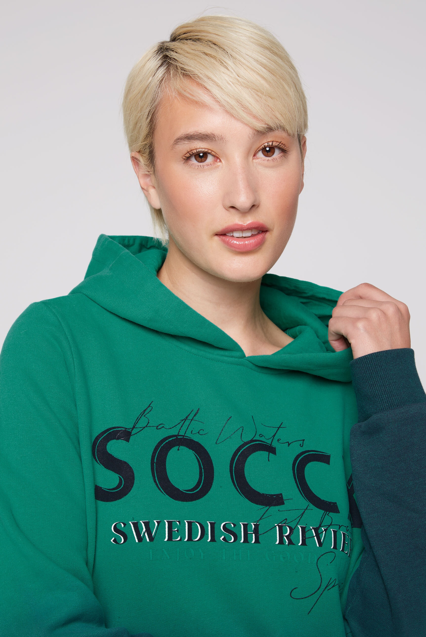 SOCCX Kapuzensweatshirt, mit Glitzer-Effekten