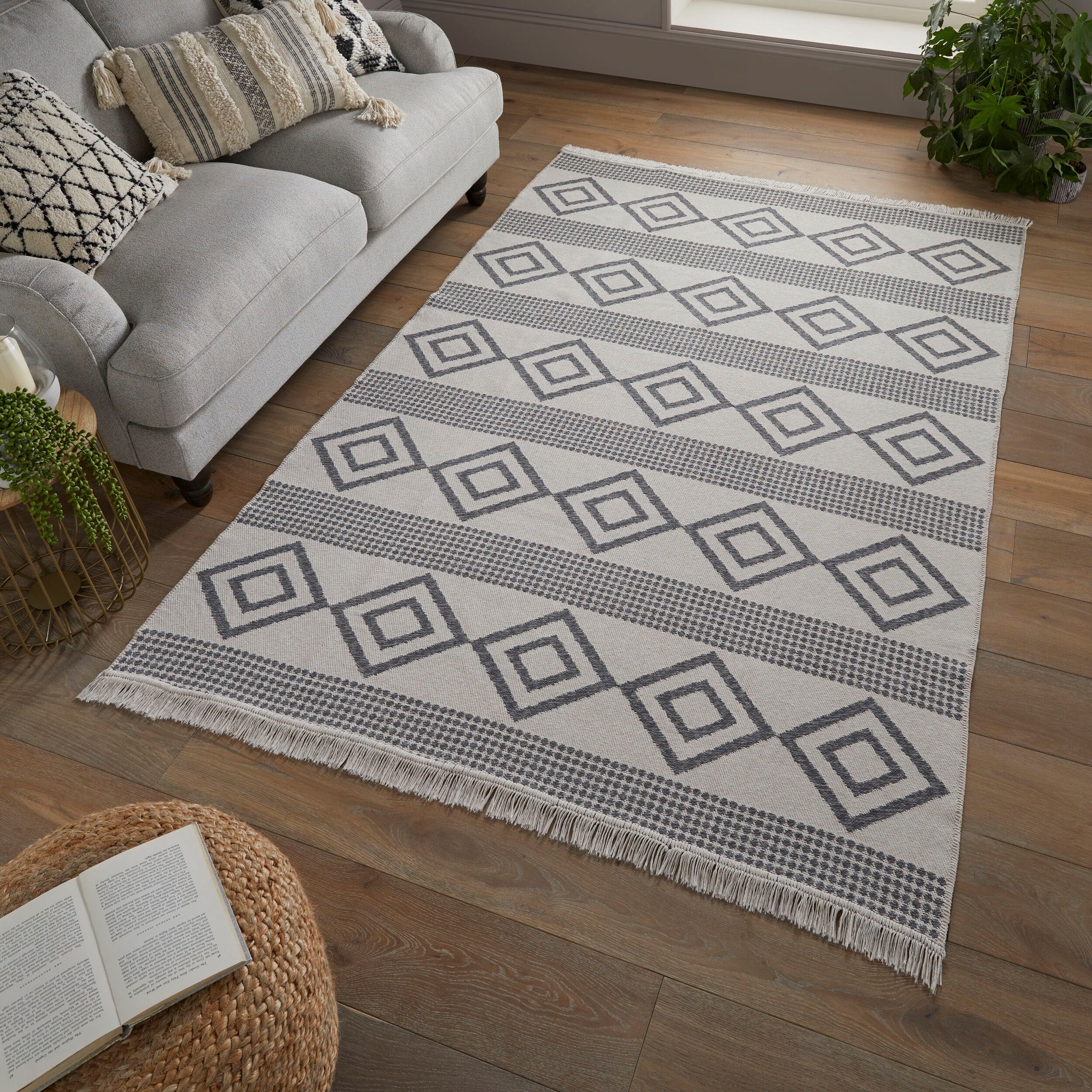 FLAIR RUGS Teppich "Teo, wendbar" rechteckig 2 mm Höhe günstig online kaufen