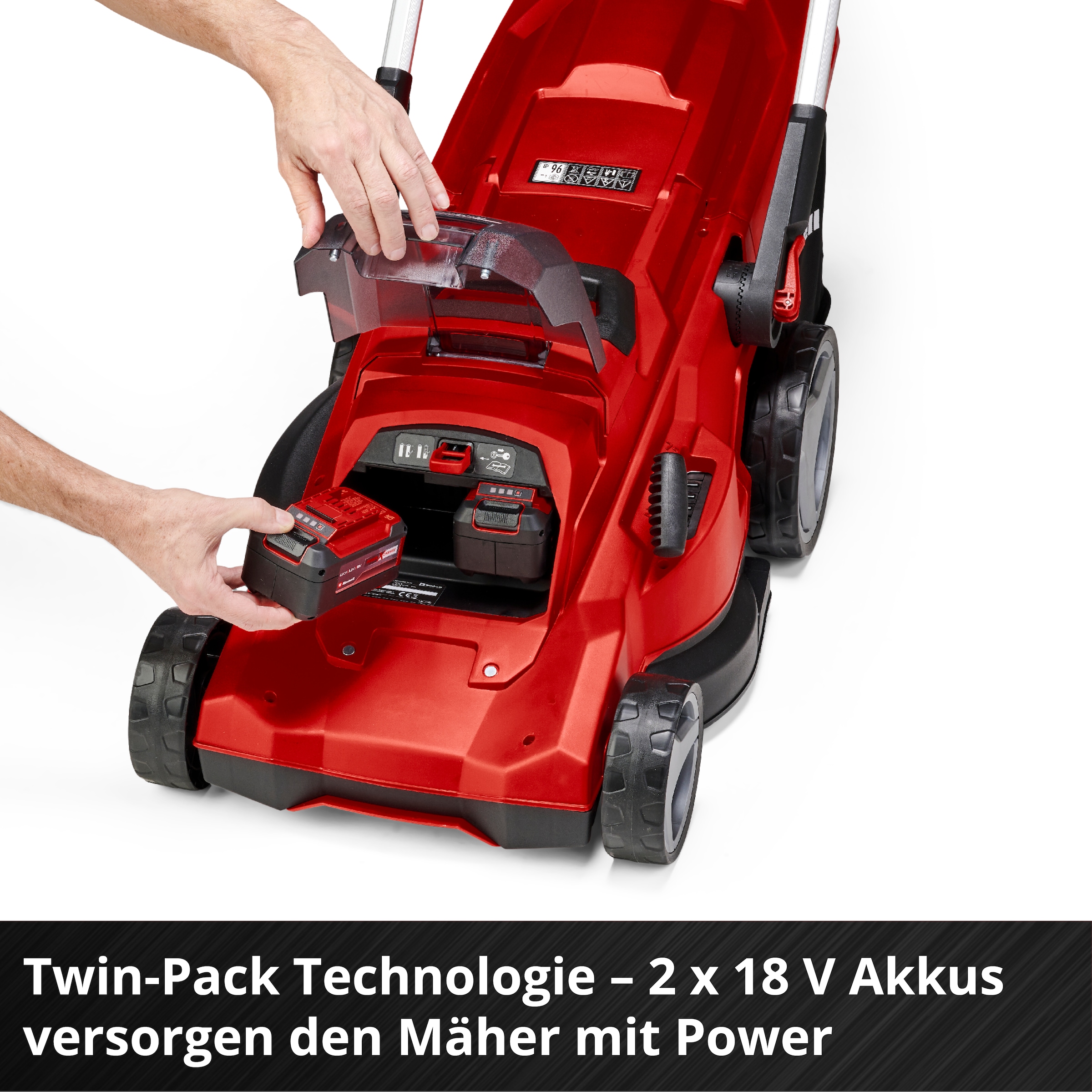 Einhell Akkurasenmäher »Einhell Power X-Change RASARRO 36/42«, mit 2x Akku 18V/5,2Ah und 1x Ladegerät
