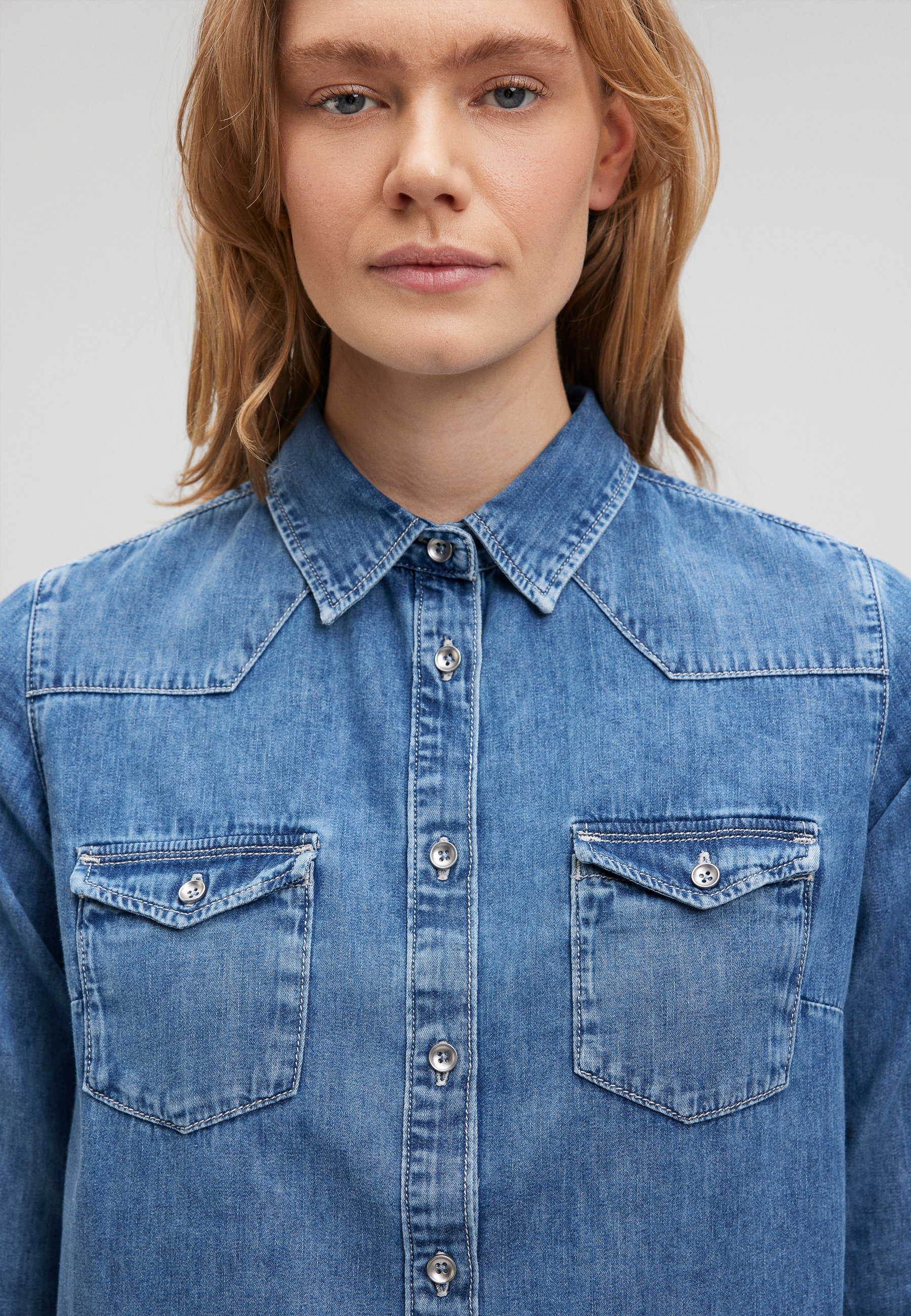 Mavi Chiffonkleid »BREE« Hemdkleid