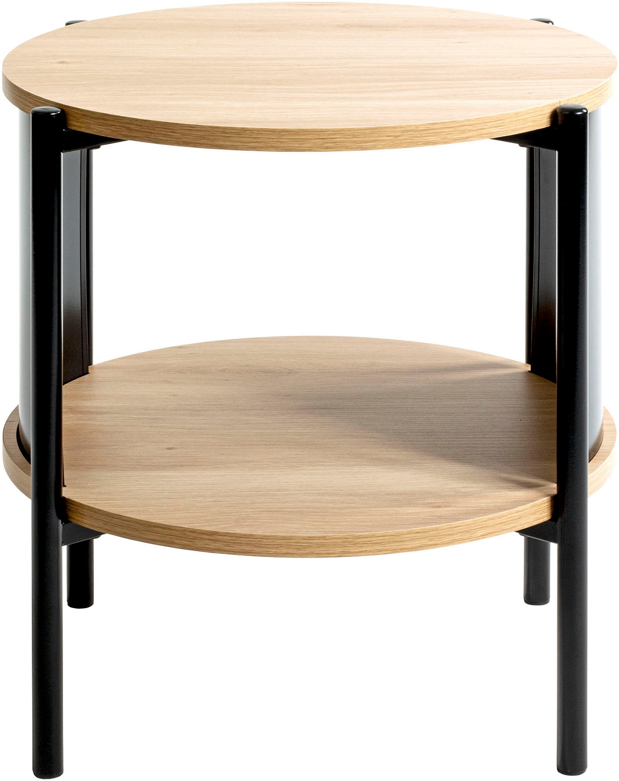HAKU Beistelltisch »Nachtkonsole, Sofatisch, Wohnzimmertisch« 1 Stk. tlg. rund - aus MDF Braun - Ø/H 44/44 cm