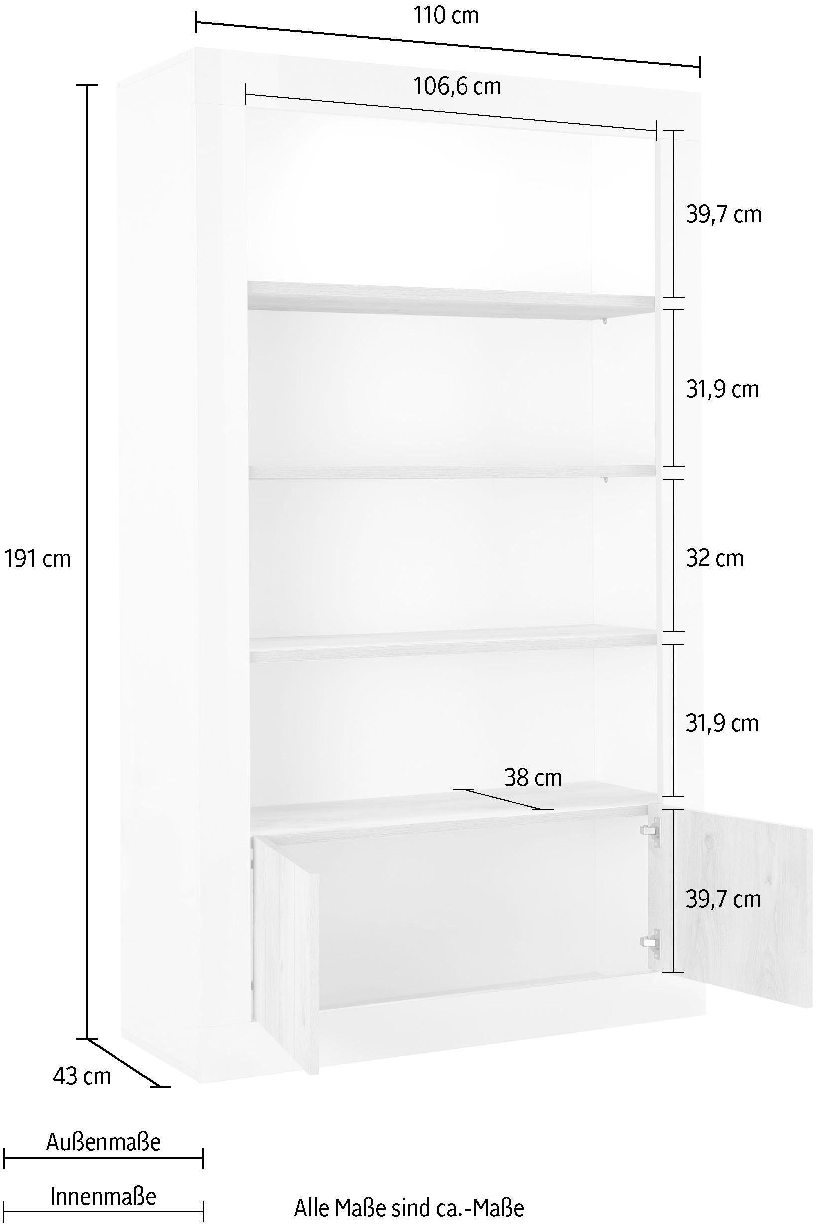 Home affaire Regal "Urbino" Höhe 191 cm günstig online kaufen