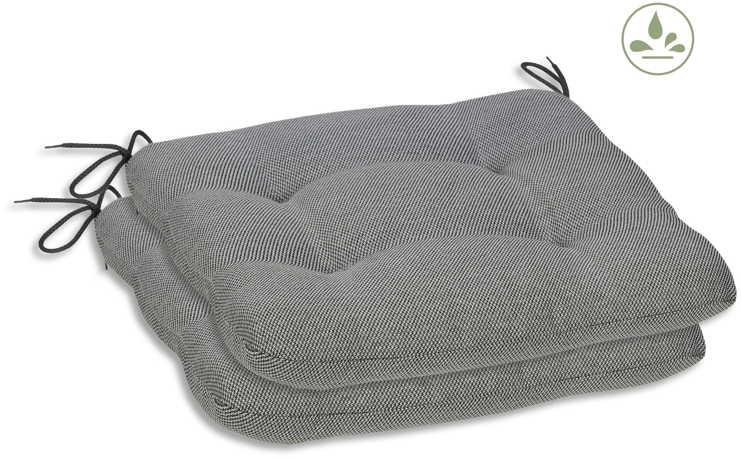 GO-DE Sitzkissen "Carina" 2er Set, 38x38x5 cm, wasserabweisend