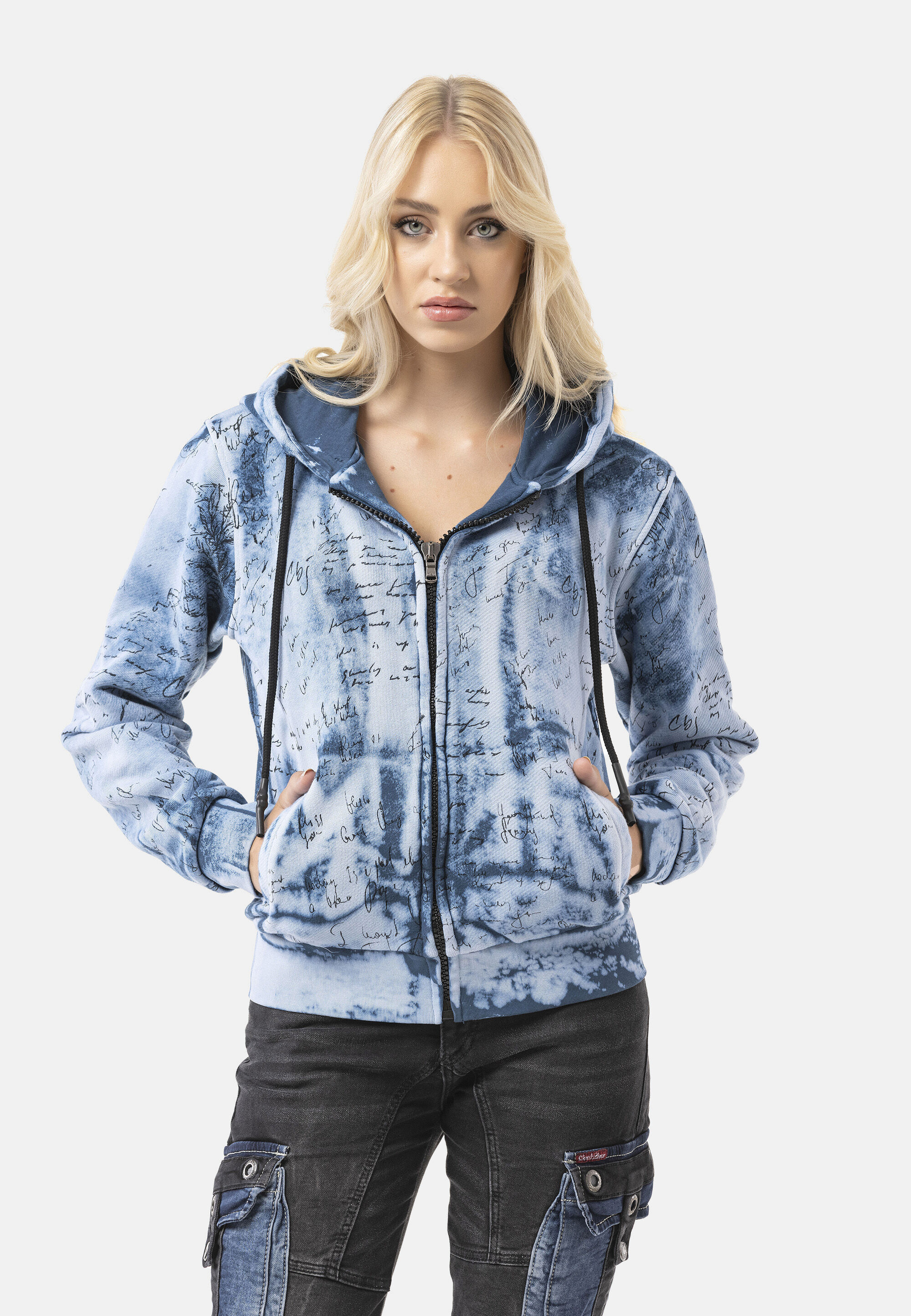 Cipo & Baxx "WL379" 1 tlg. ausdrucksstarkes Tie-Dye-Muster, kombiniert mit Rückenprint