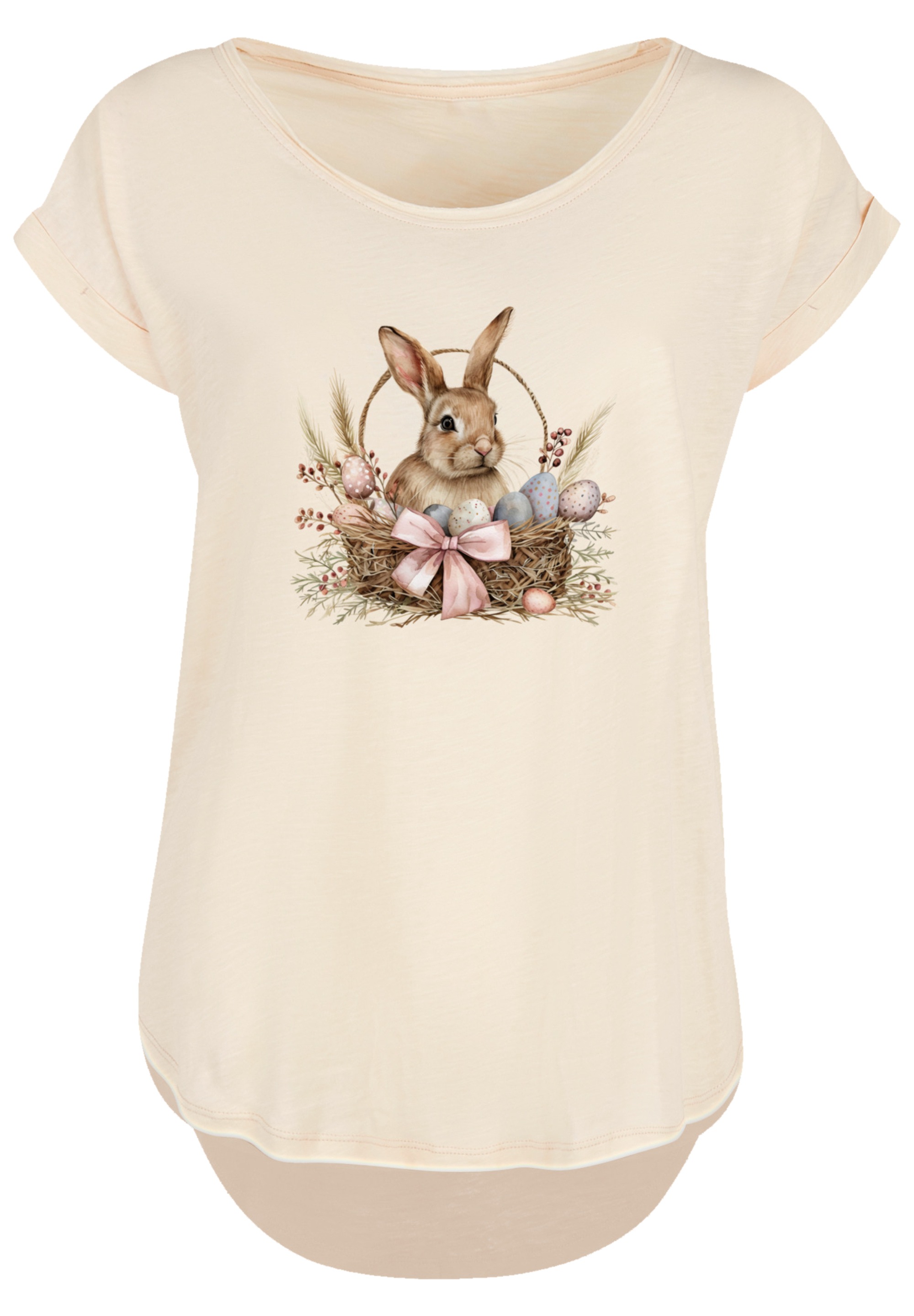 F4NT4STIC T-Shirt »Osterhasen Korb Dekor« Premium Qualität