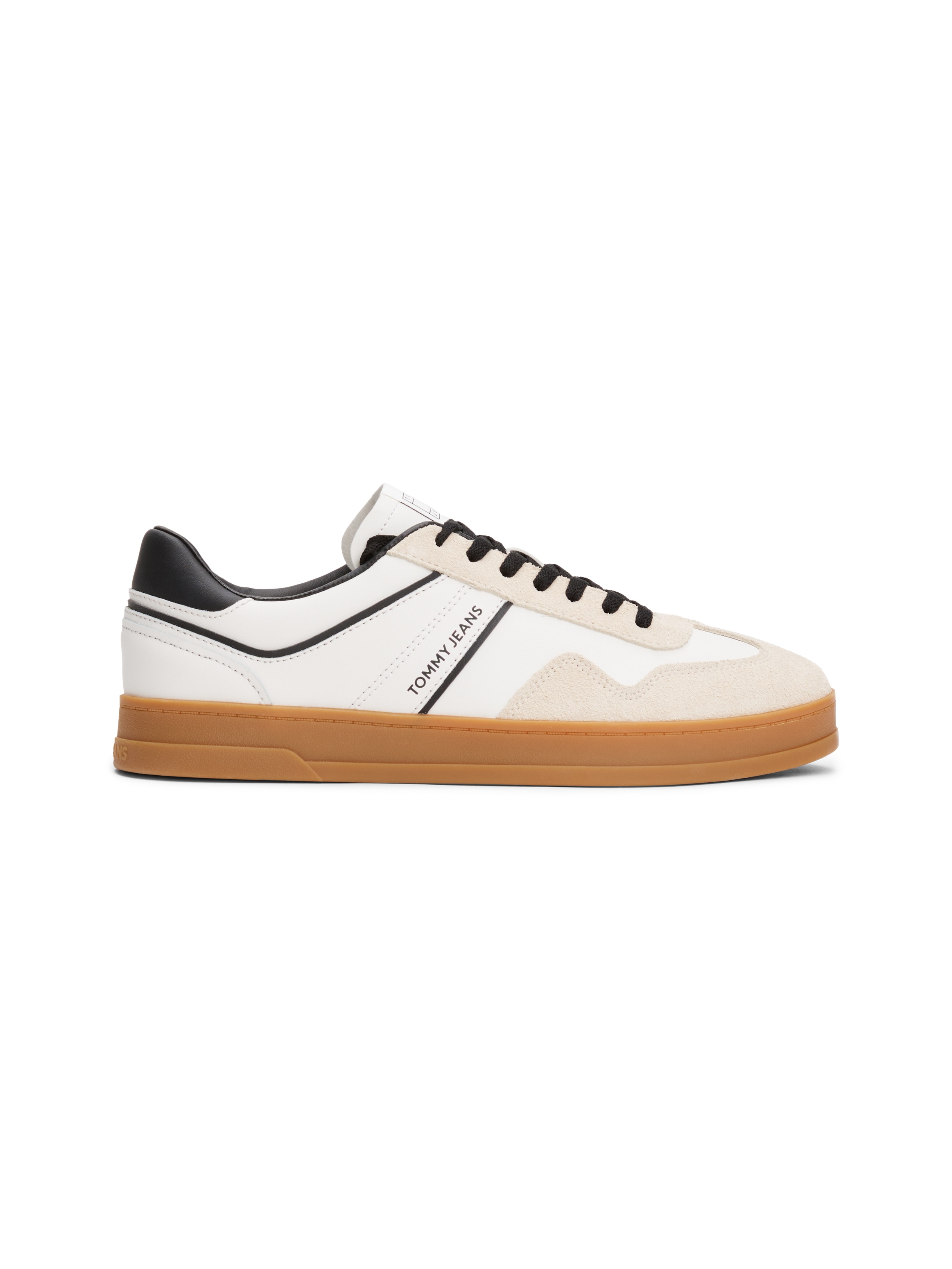 Tommy Jeans Sneaker »THE GREENWICH LEATHER«, Freizeitschuh, Halbschuh, Schnürschuh mit seitlichem Logo-Schriftzug