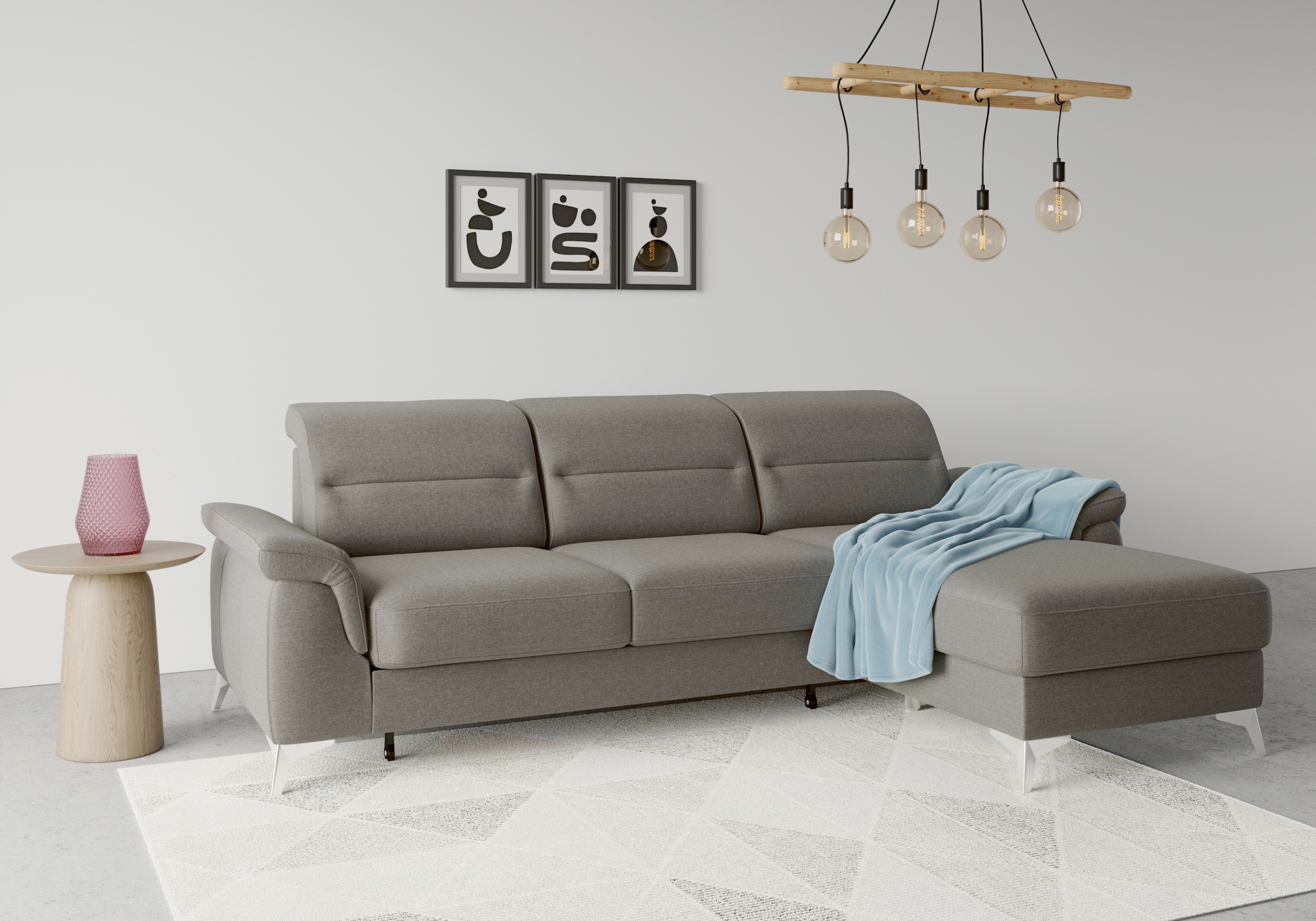 sit&more Ecksofa "Sinatra L-Form" mit Recamiere, optinal mit Kopfteilverste günstig online kaufen