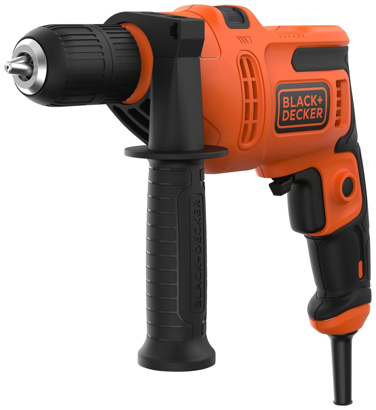 Black + Decker Schlagbohrmaschine "BEH200K", (Set, 2 tlg.), inkl. Koffer und zusätzlichem Zweithandgriff