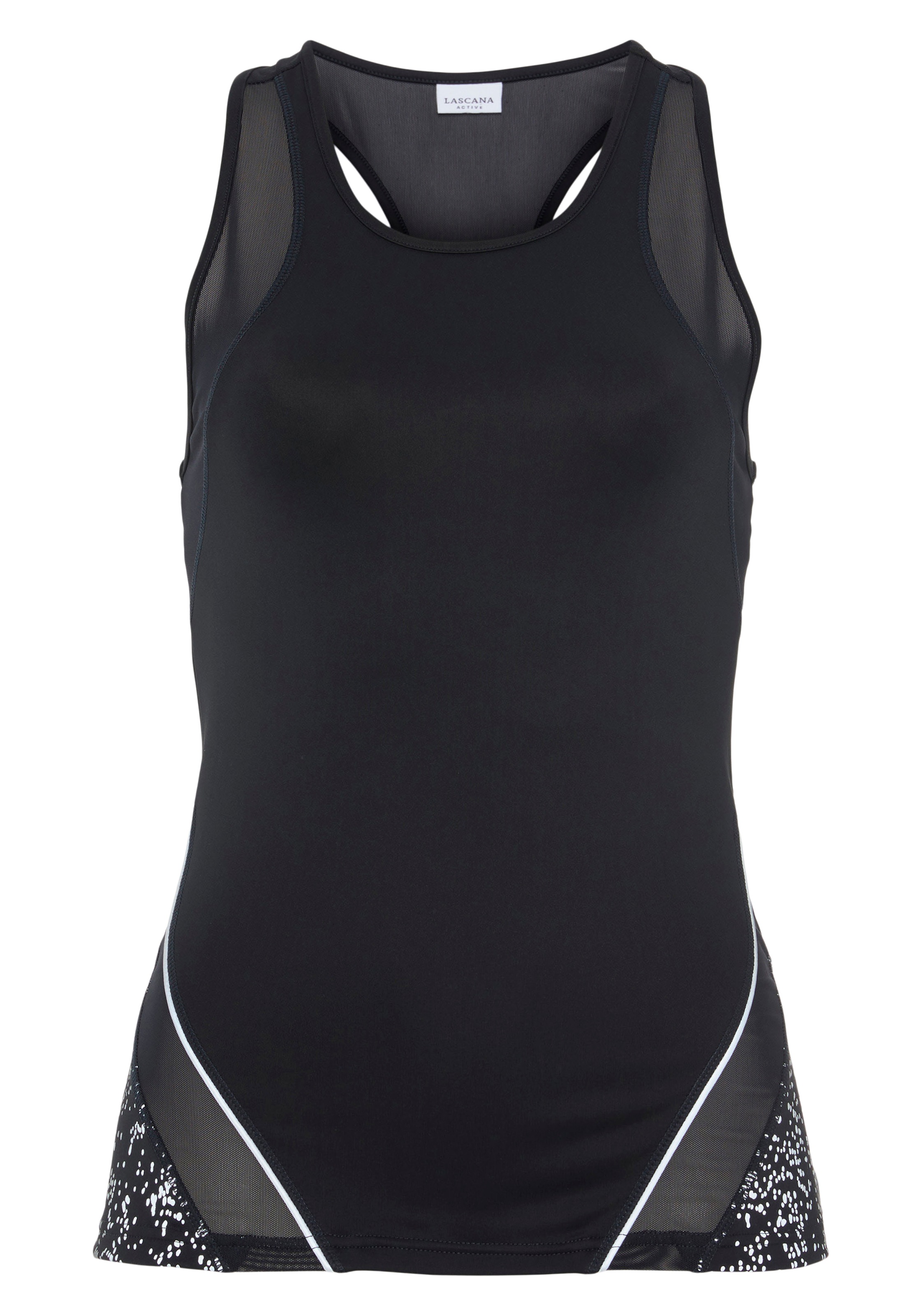 LASCANA ACTIVE Lauftop, mit reflektierendem Druck günstig online kaufen