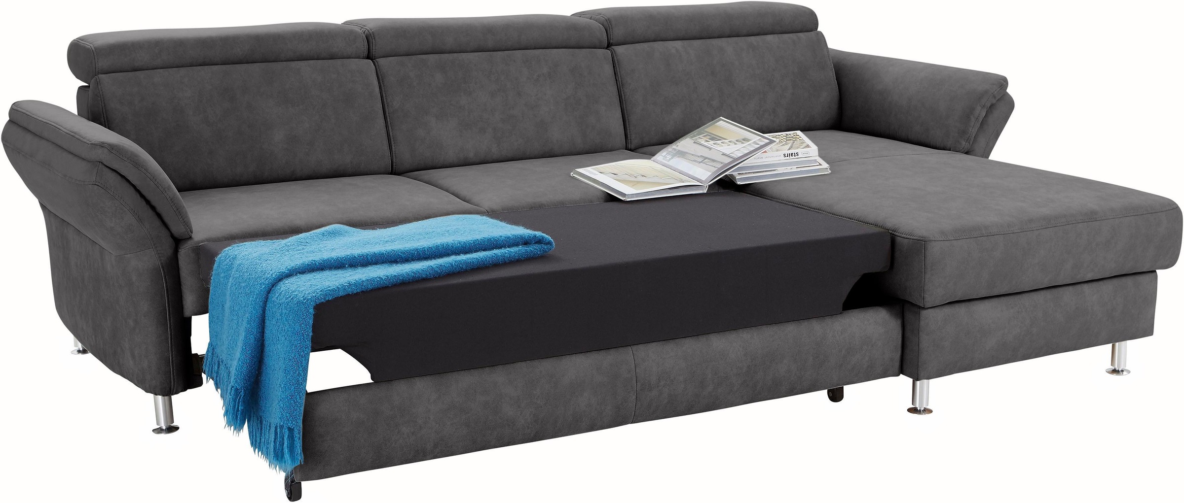 sit&more Ecksofa »Avignon L-Form«, Kopfteilverstellung, wahlweise mit Bettfunktion und Bettkasten